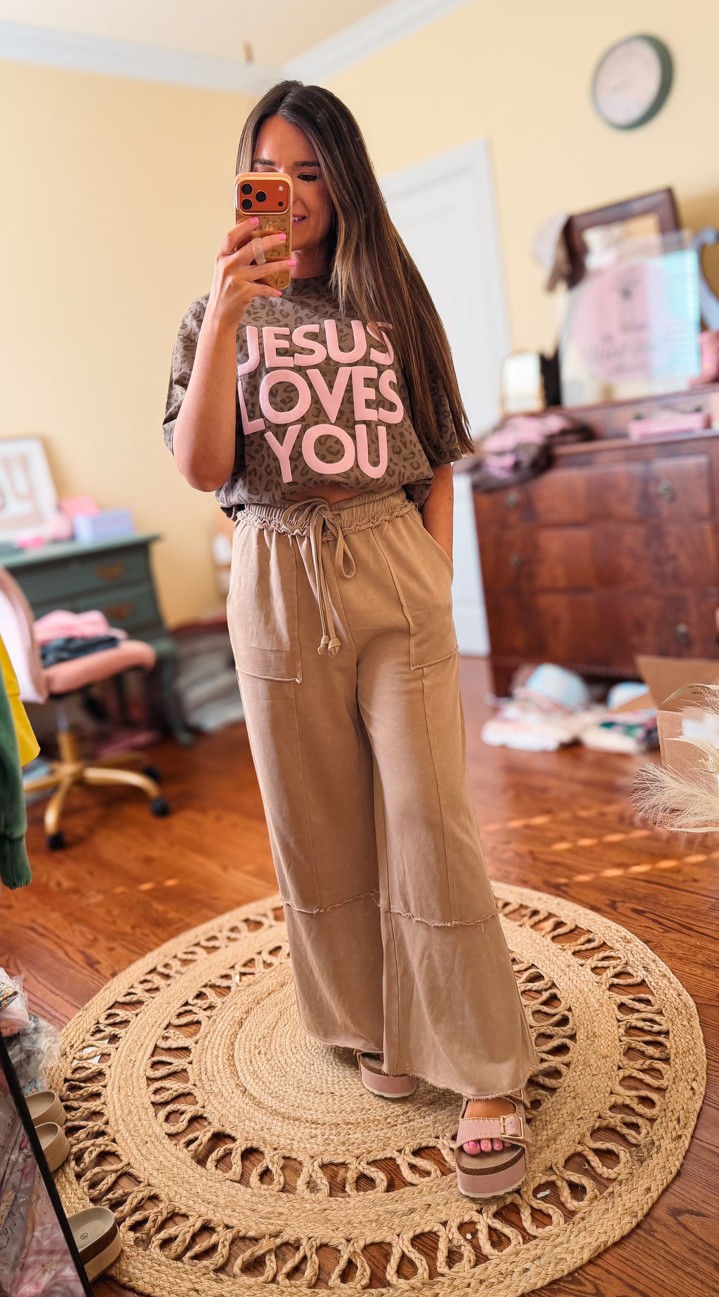 Jesus Loves You Leopard Tee