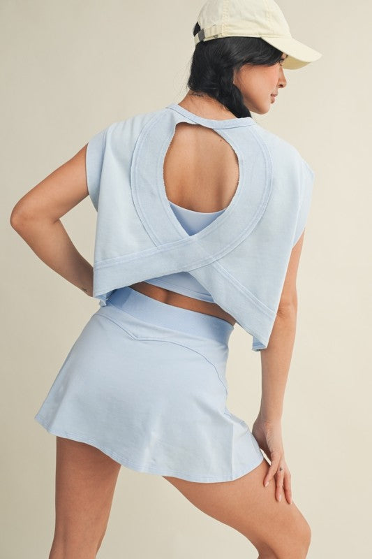 Mineral Wash Open Back Top