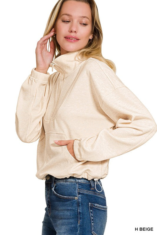 Ribbed Scuba Pullover