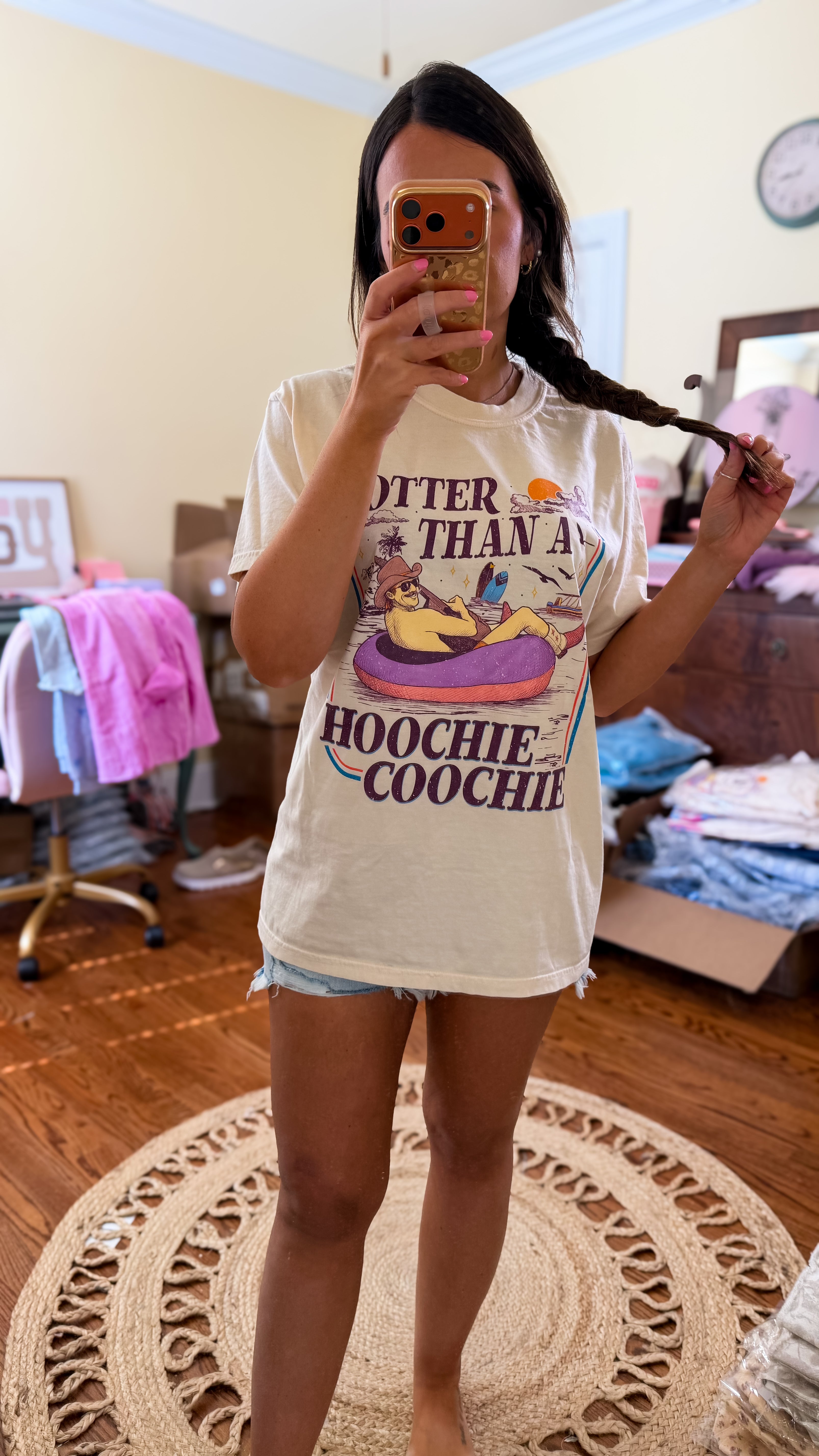 Hotter Than A Hoochie Coochie Comfort Color Tee