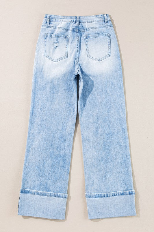 Light Wash Distressed 90’s Jeans
