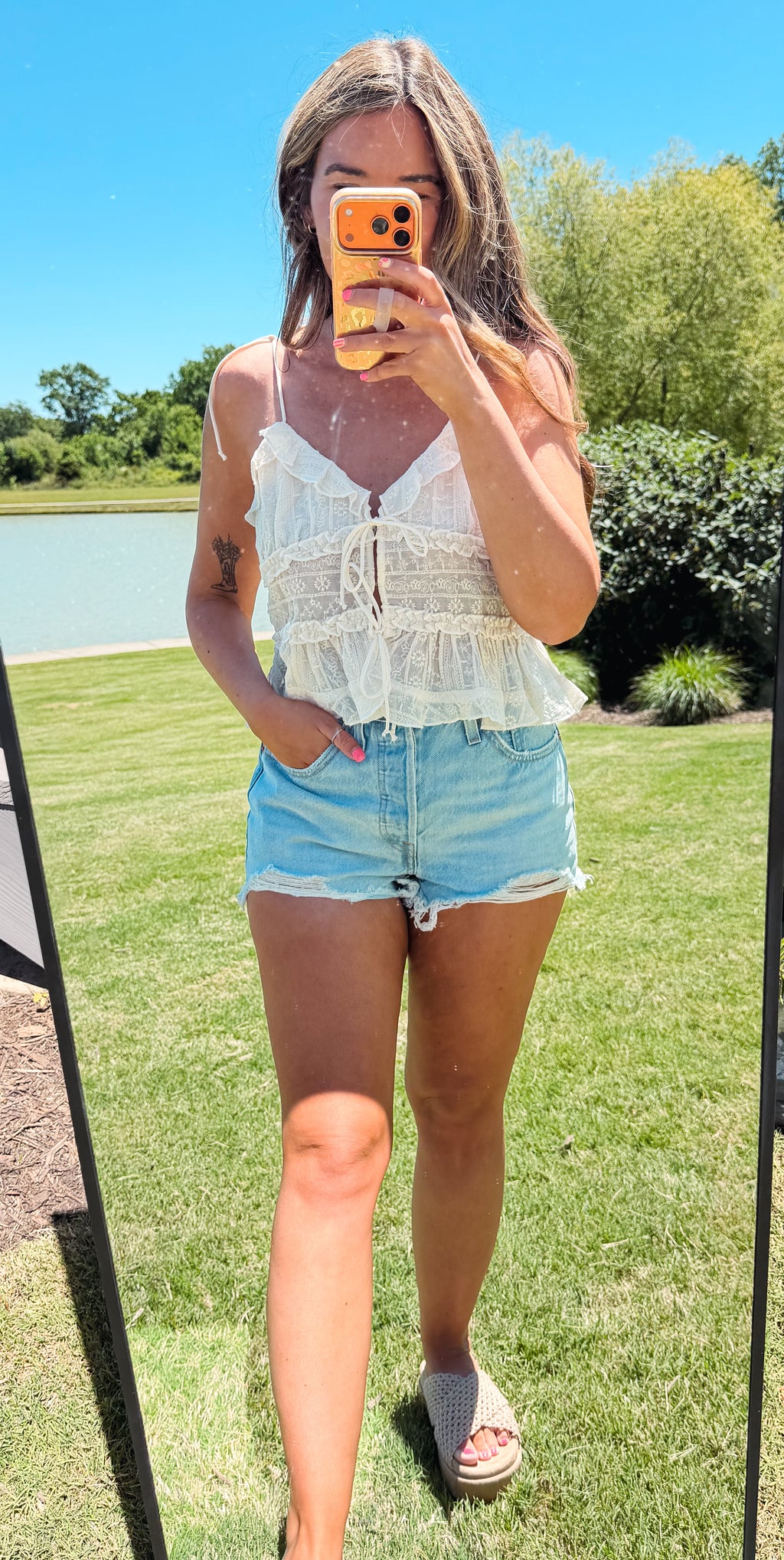 Cowboy Take Me Away Lace Top