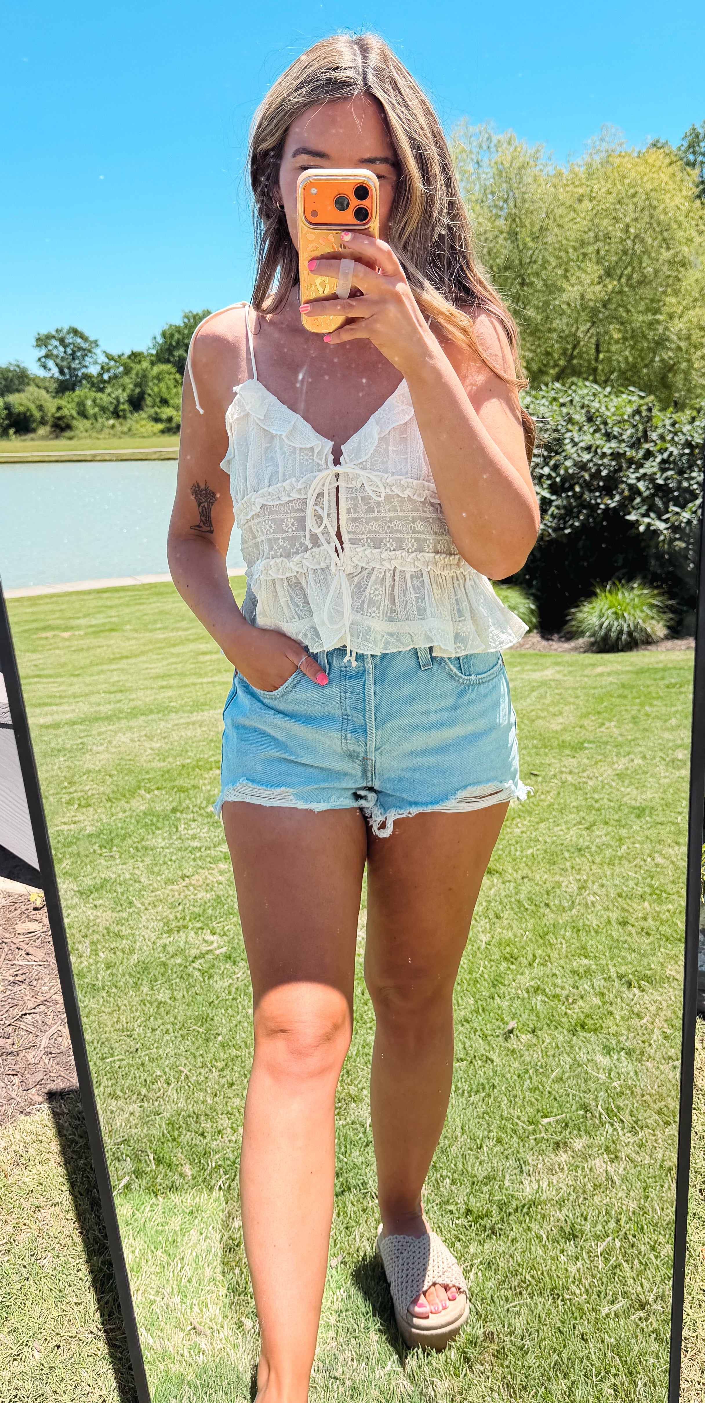 Cowboy Take Me Away Lace Top