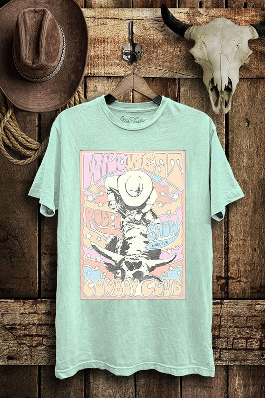 Wild West Rodeo Mineral Wash Graphic Tee