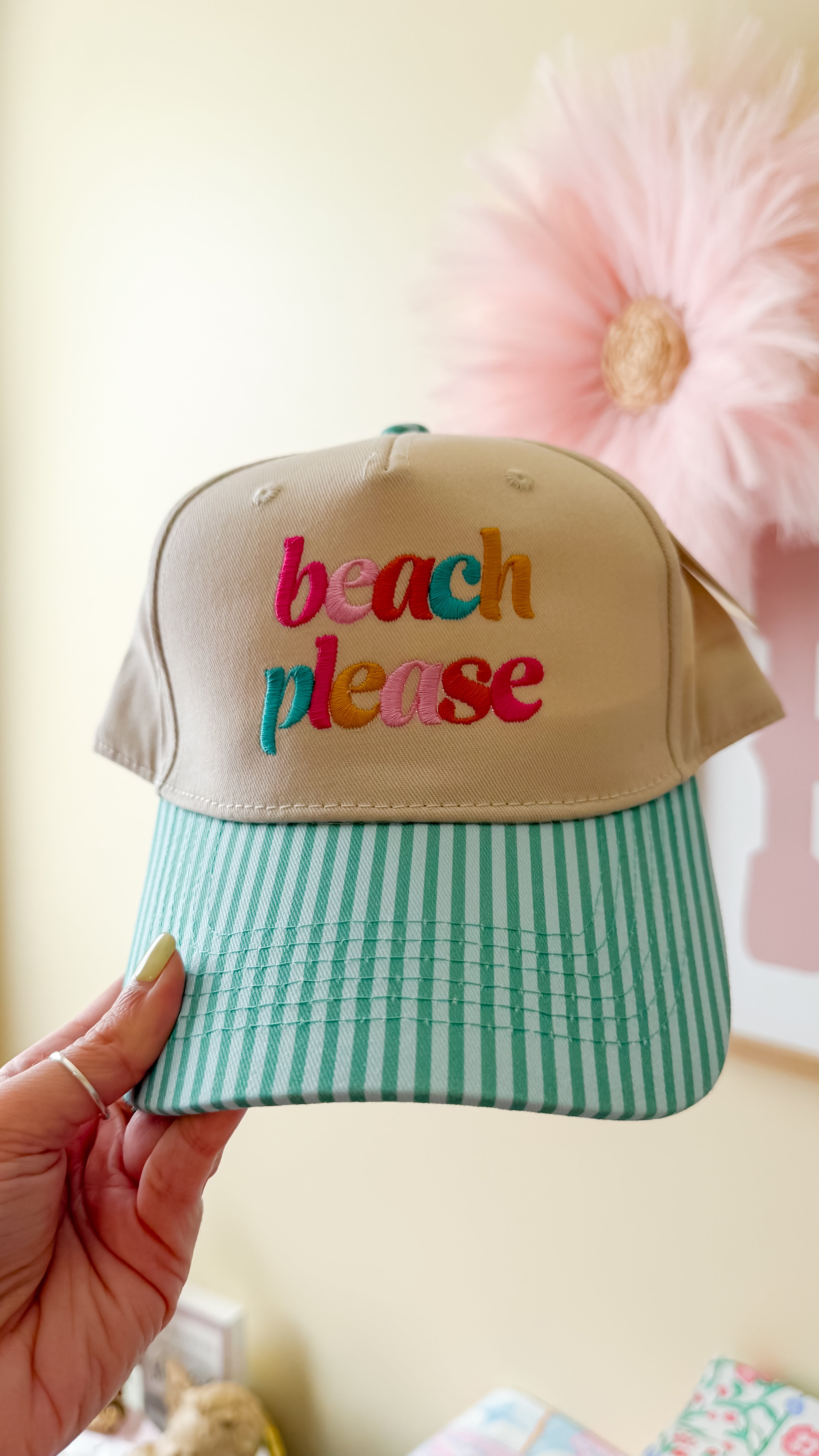 Beach Please Two Toned Hat (two color options)