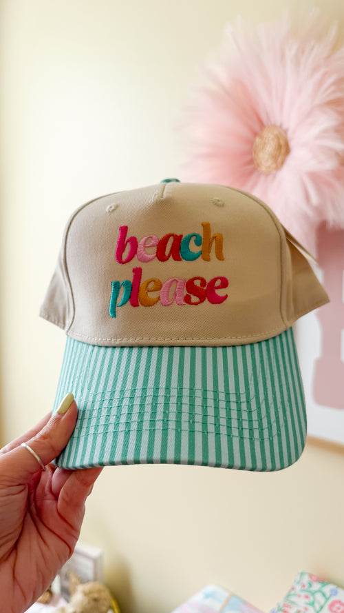 Beach Please Two Toned Hat (two color options)