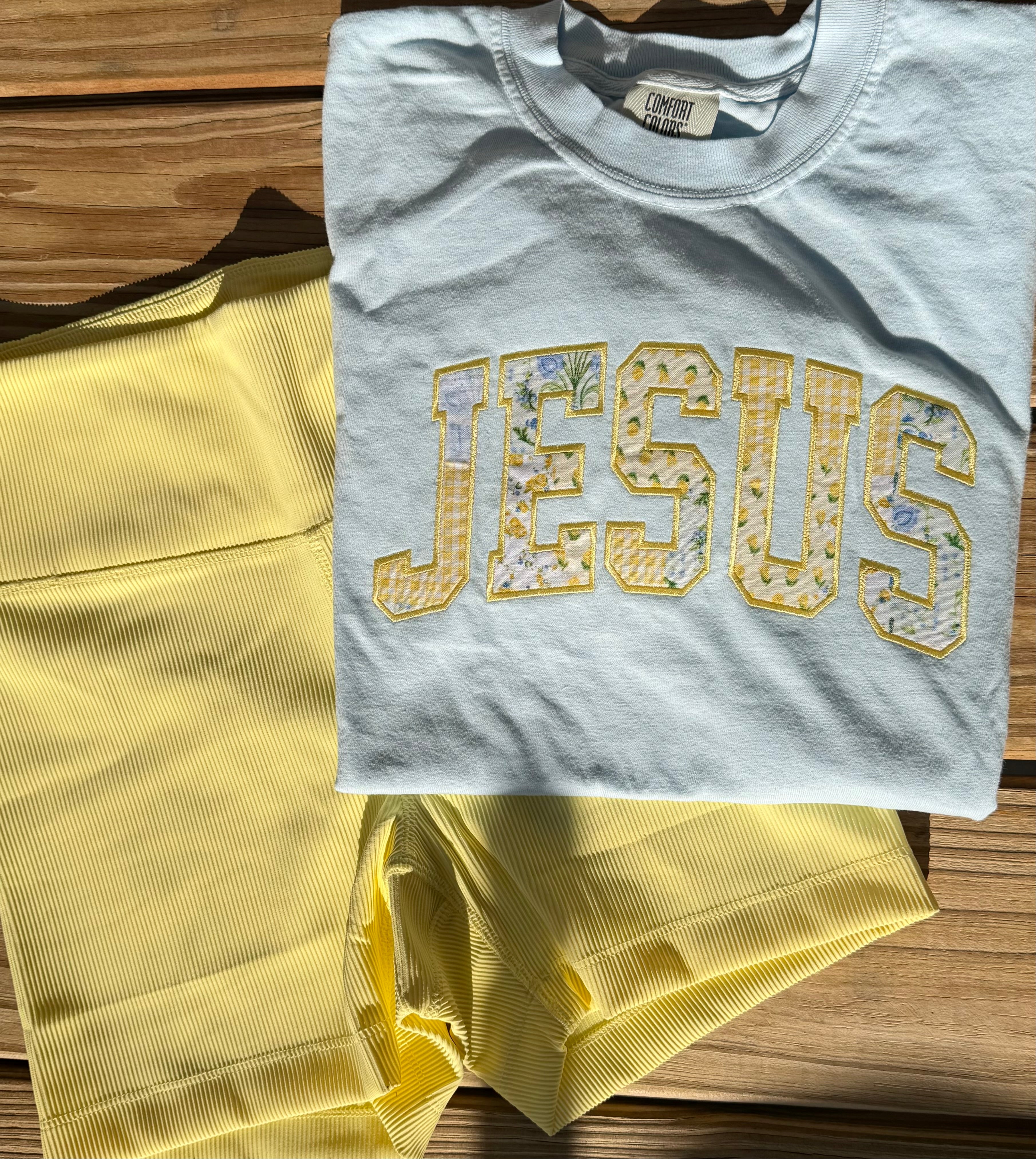 Jesus patchwork tee