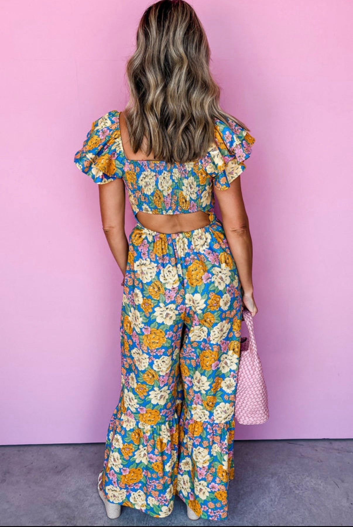 Sunshine Bloom Floral Jumpsuit