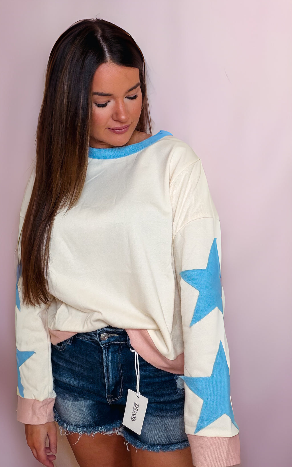 Blue Star Patch Pullover