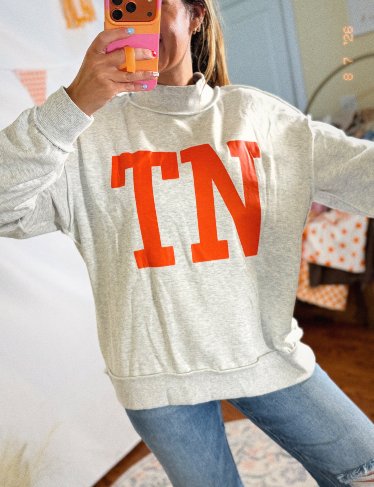 Tennessee Flip Side Reversible Mock Neck