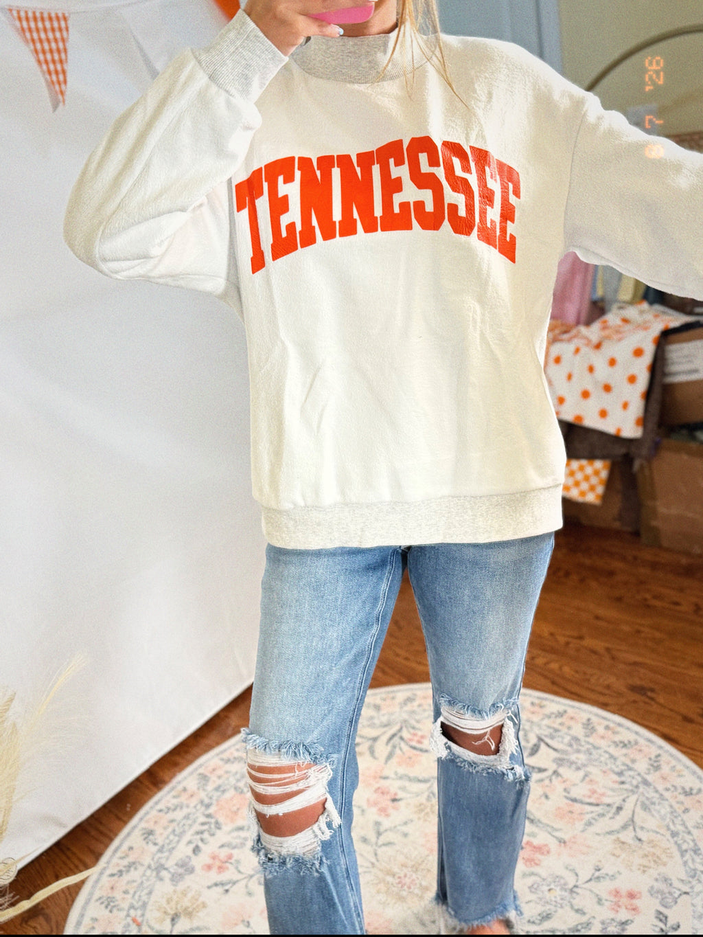 Tennessee Flip Side Reversible Mock Neck