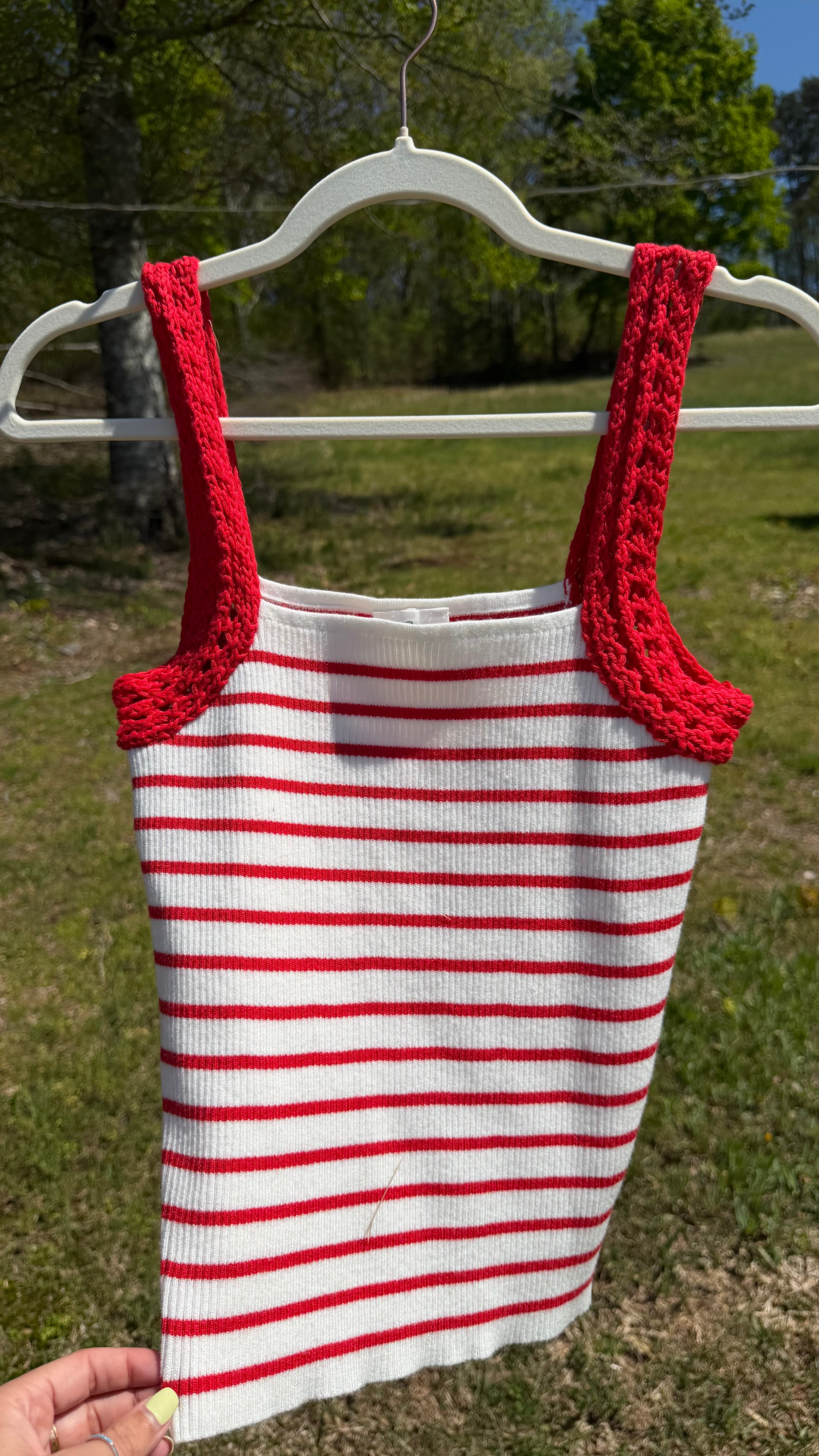 Sweet Freedom Striped Tank