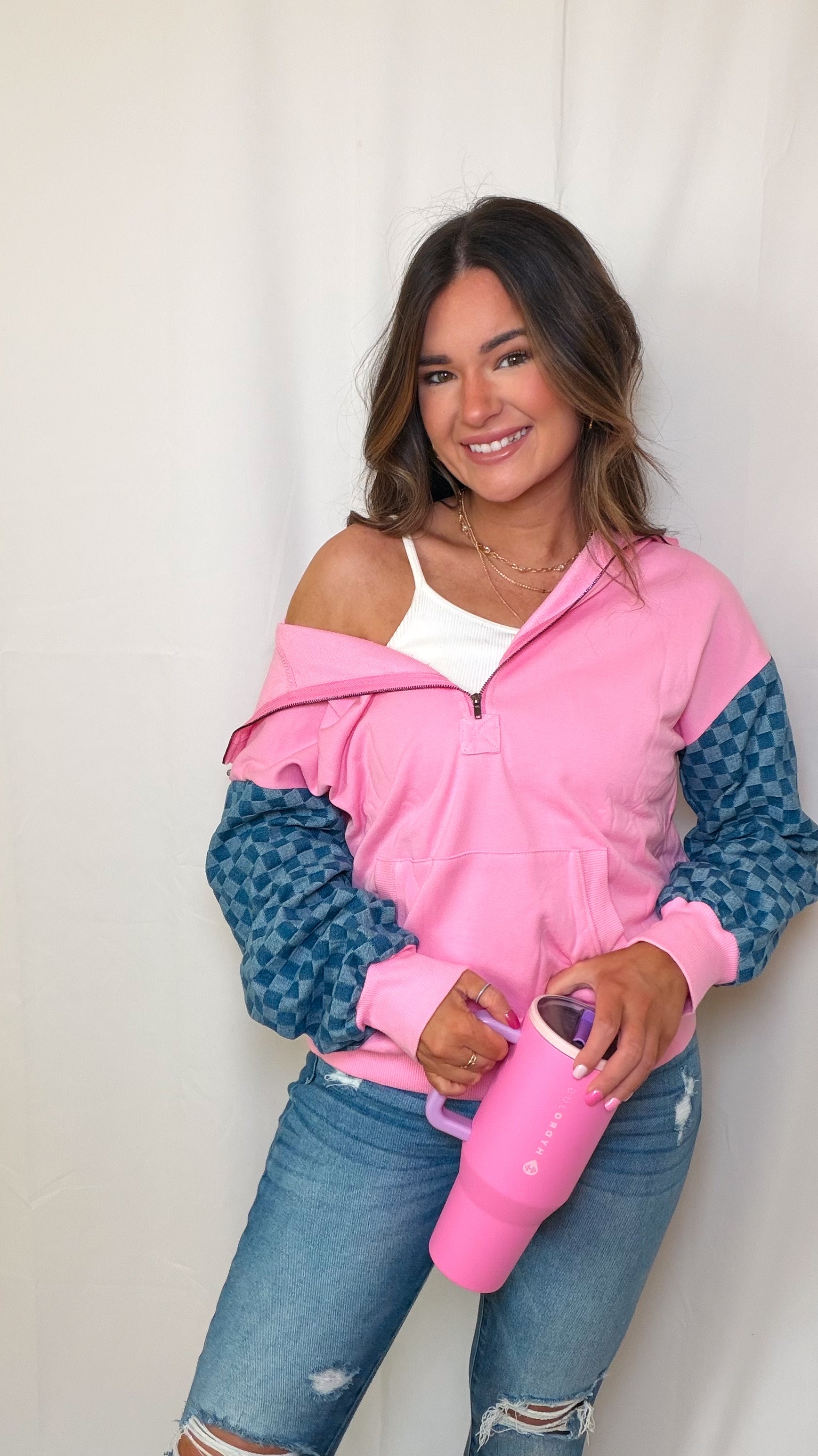 Hot Pink Fast Lane Pullover