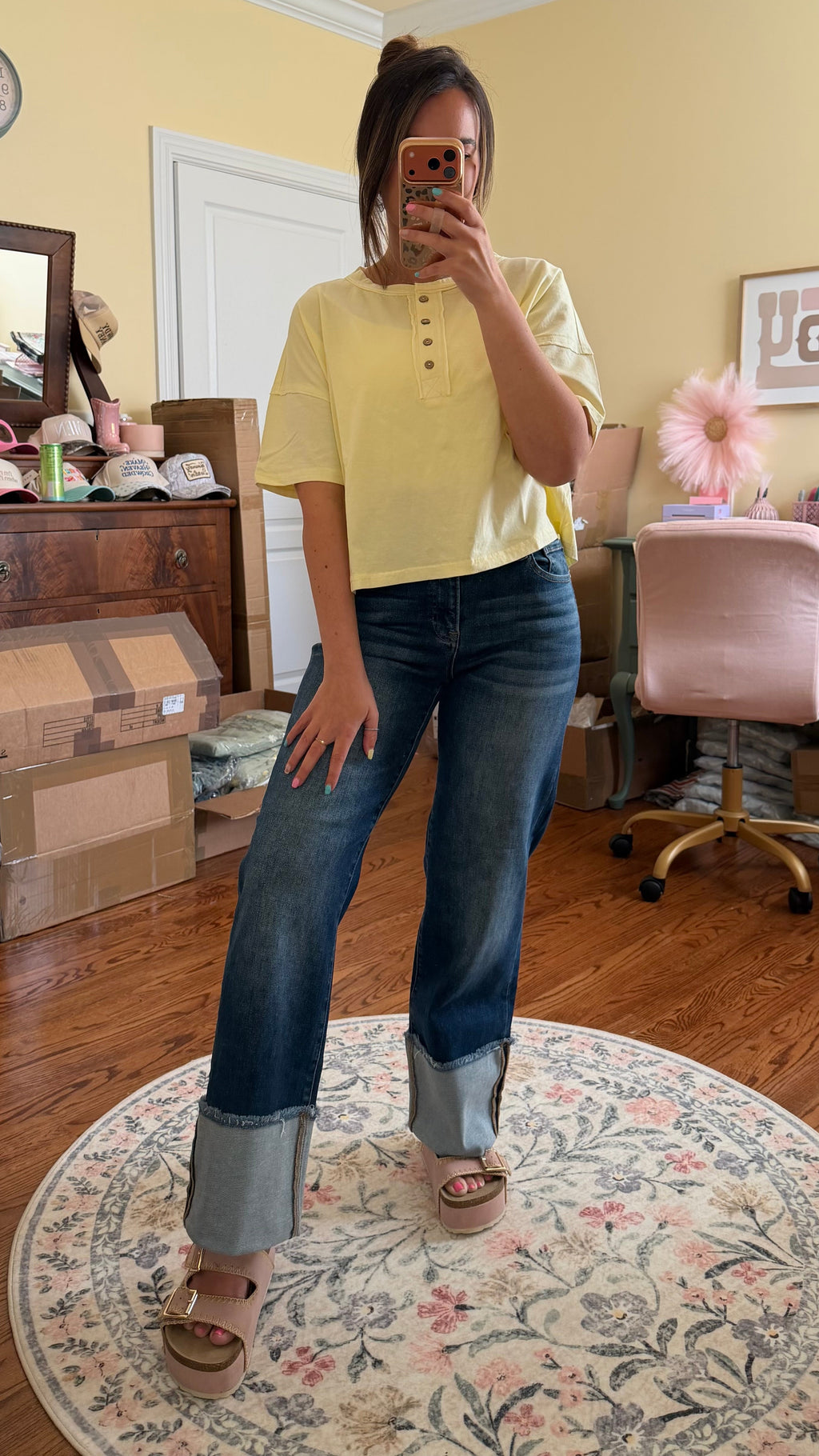 Sunwashed Henley Top