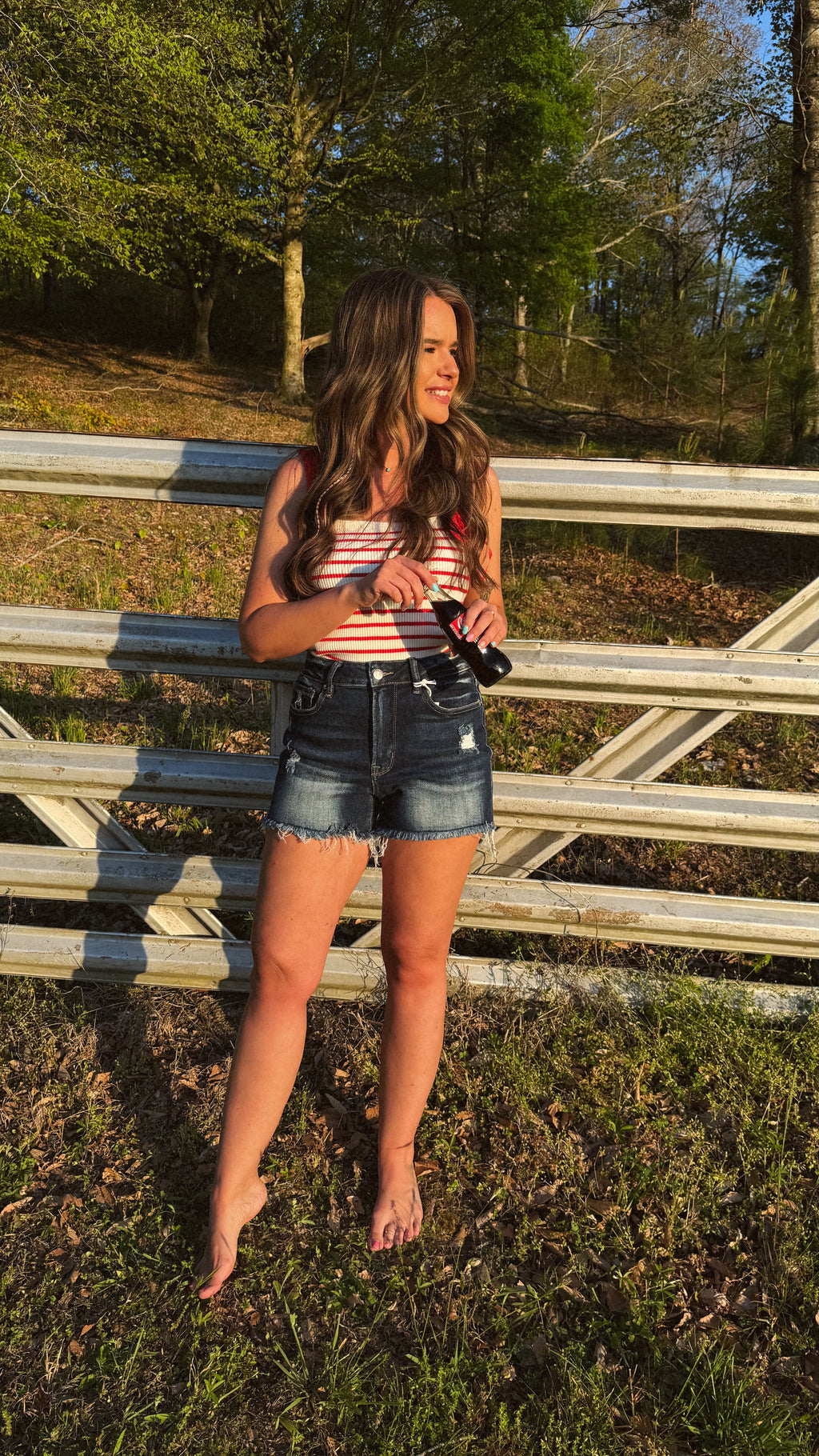 Sweet Freedom Striped Tank