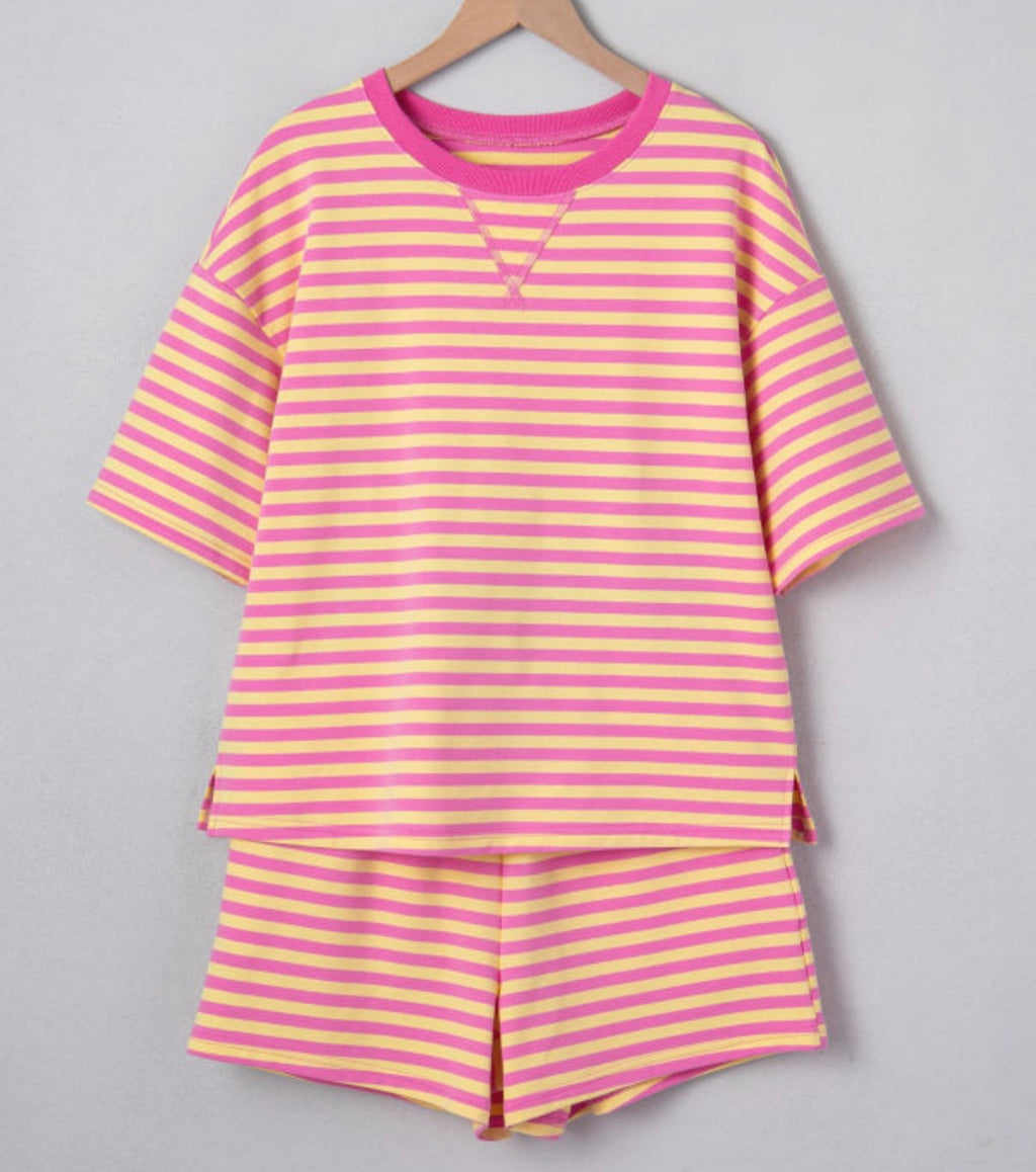 Pink Lemonade Striped Set