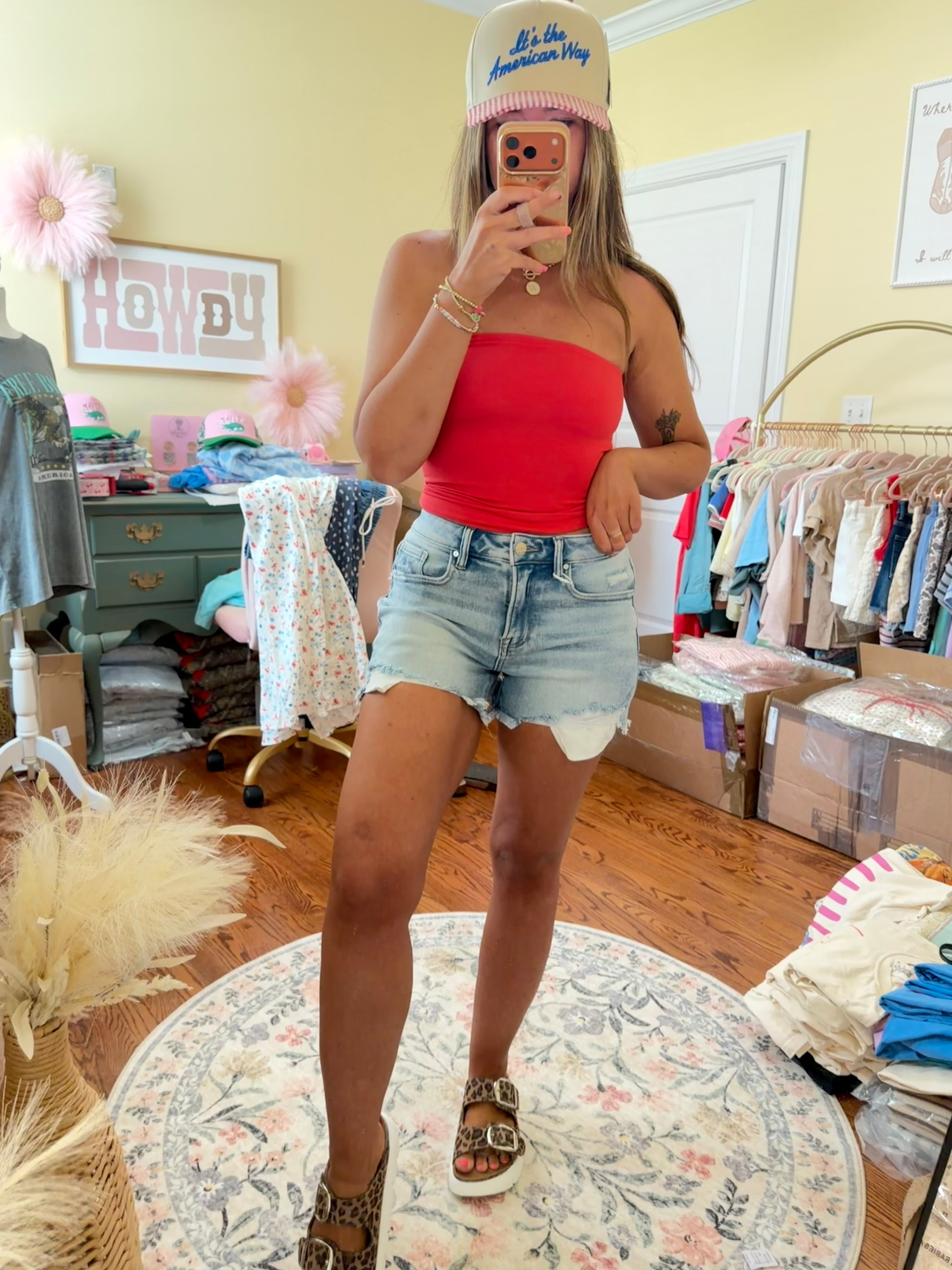 Ella High Rise Denim Shorts