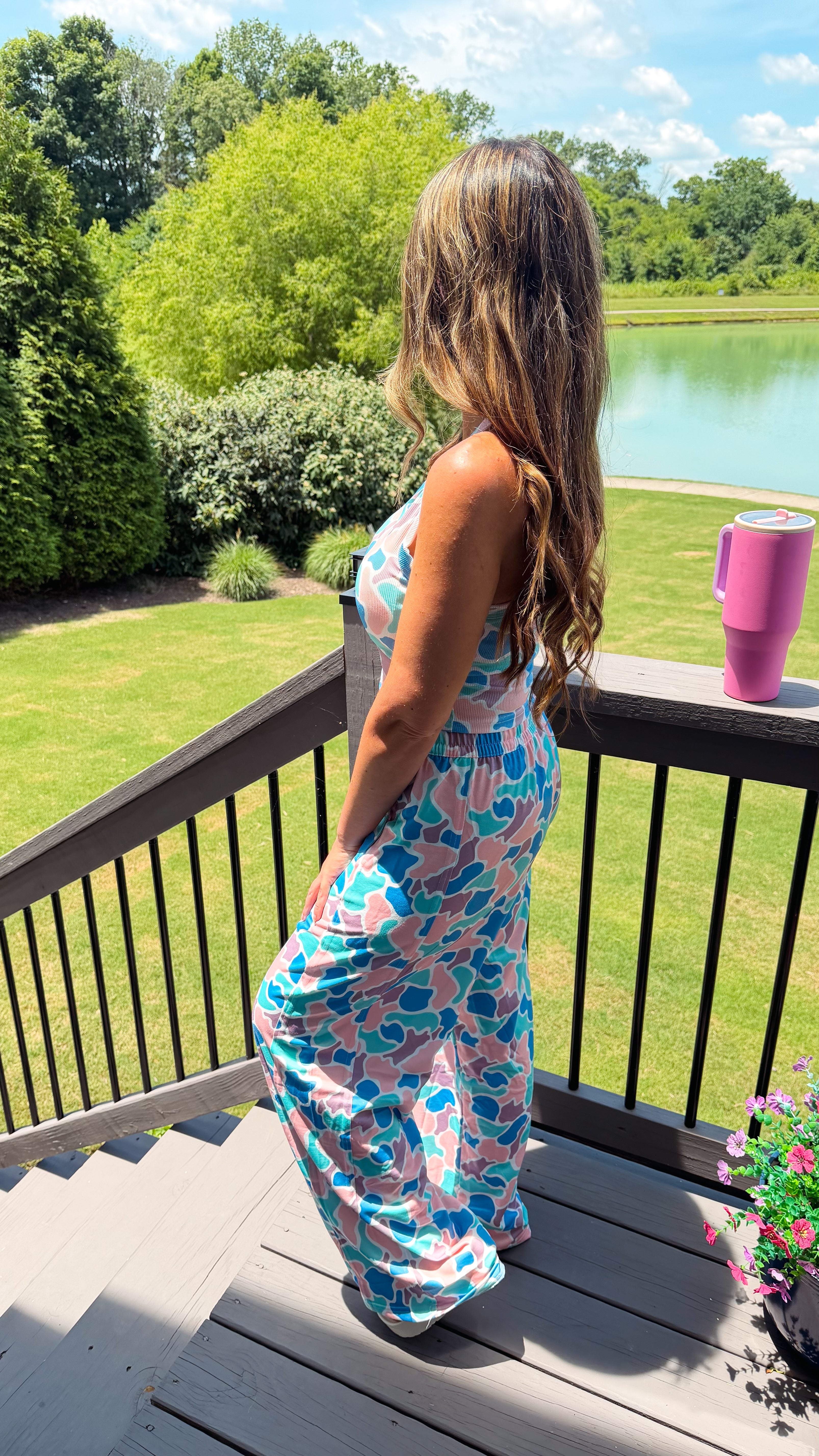 Cotton Candy Skies Camo Lounge Set
