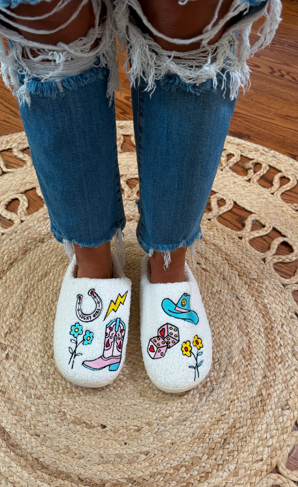 Lucky Cowgirl Slippers