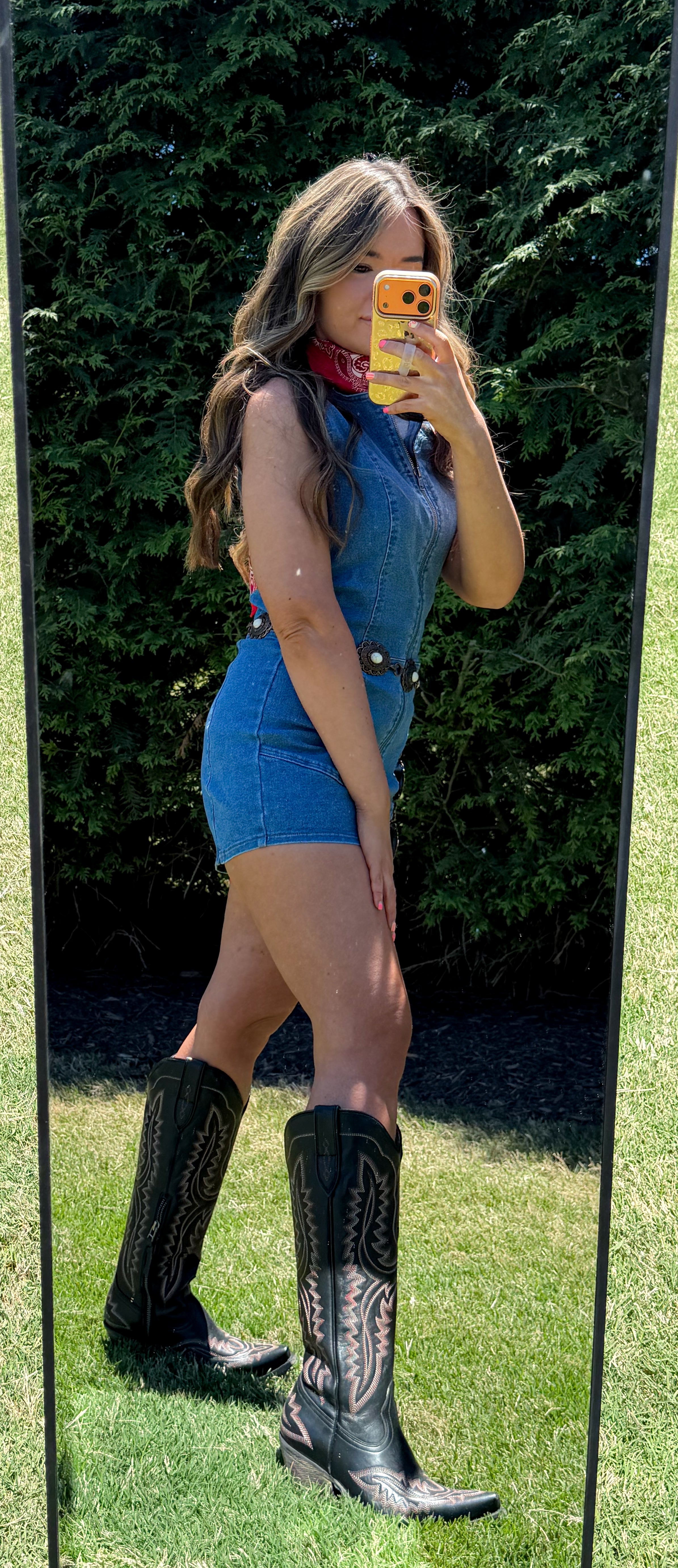 Dixieland Delight Denim Romper
