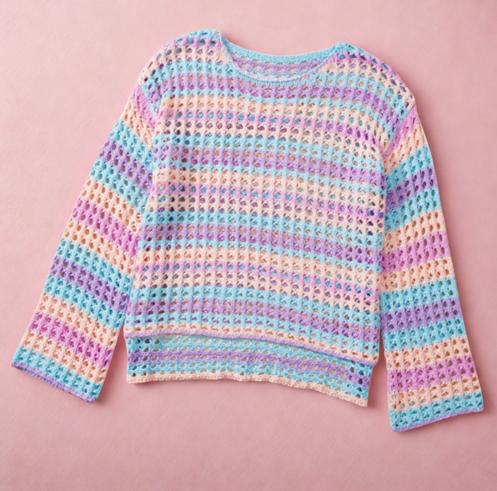 Cotton Candy Crochet Top