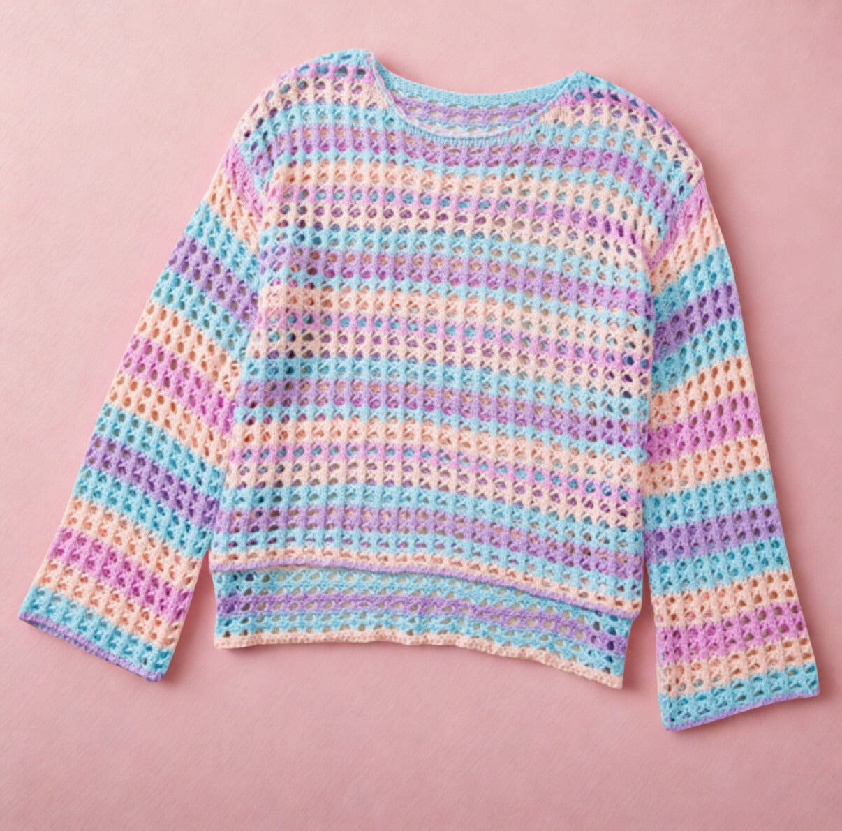 Cotton Candy Crochet Top