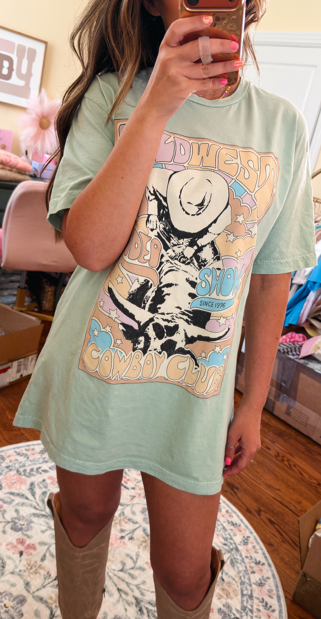 Wild West Rodeo Mineral Wash Graphic Tee