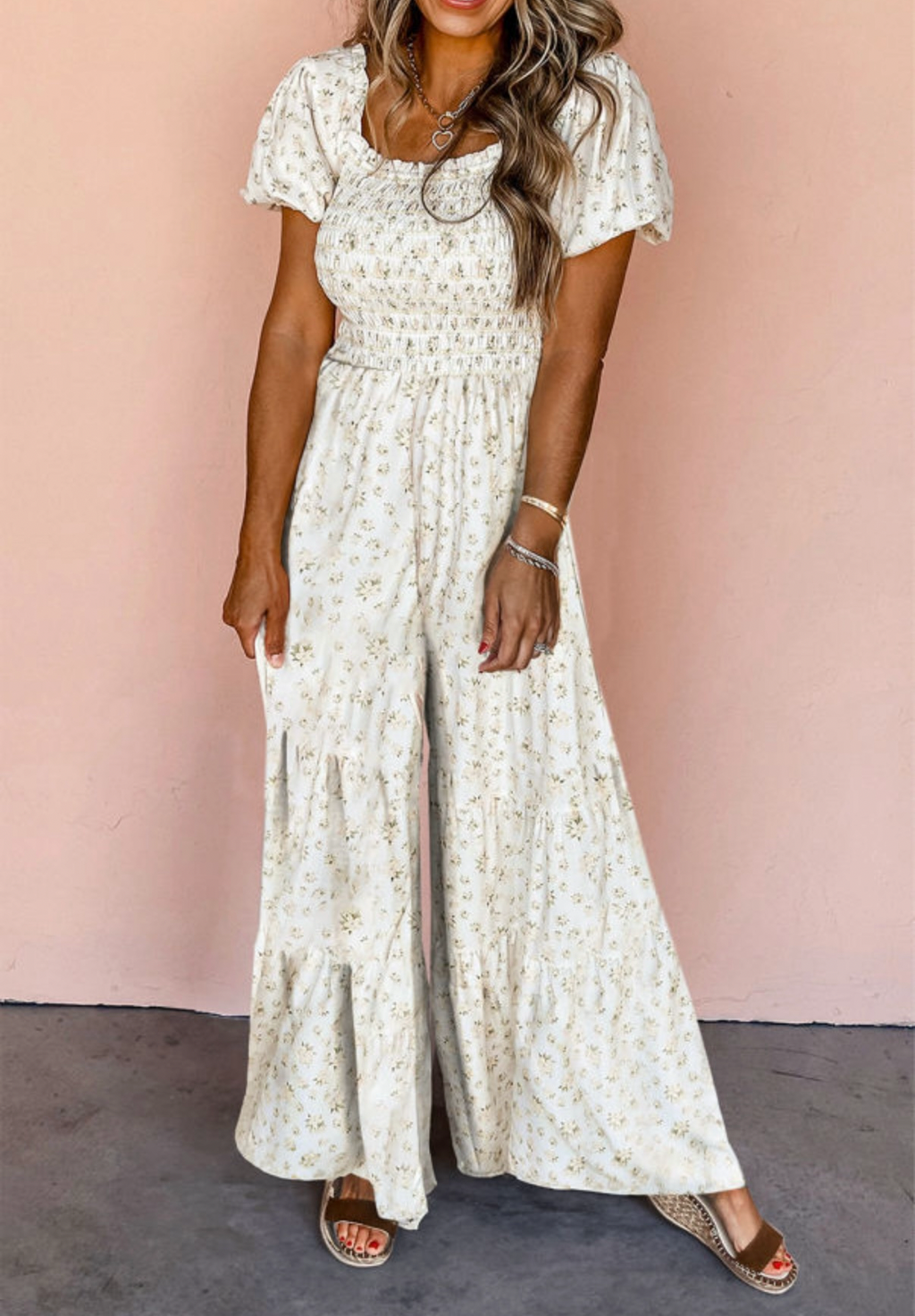 Blossom Bliss Smocked Floral Jumpsuit