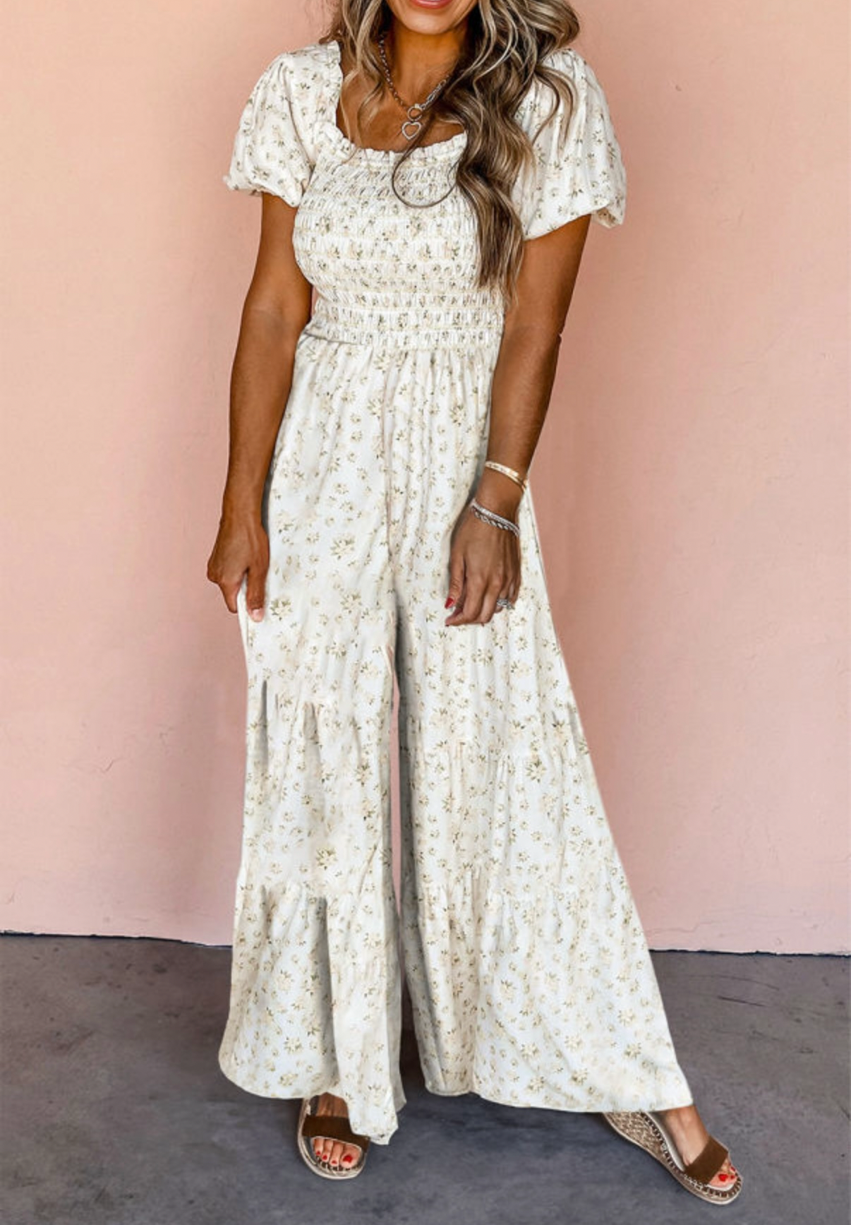Blossom Bliss Smocked Floral Jumpsuit