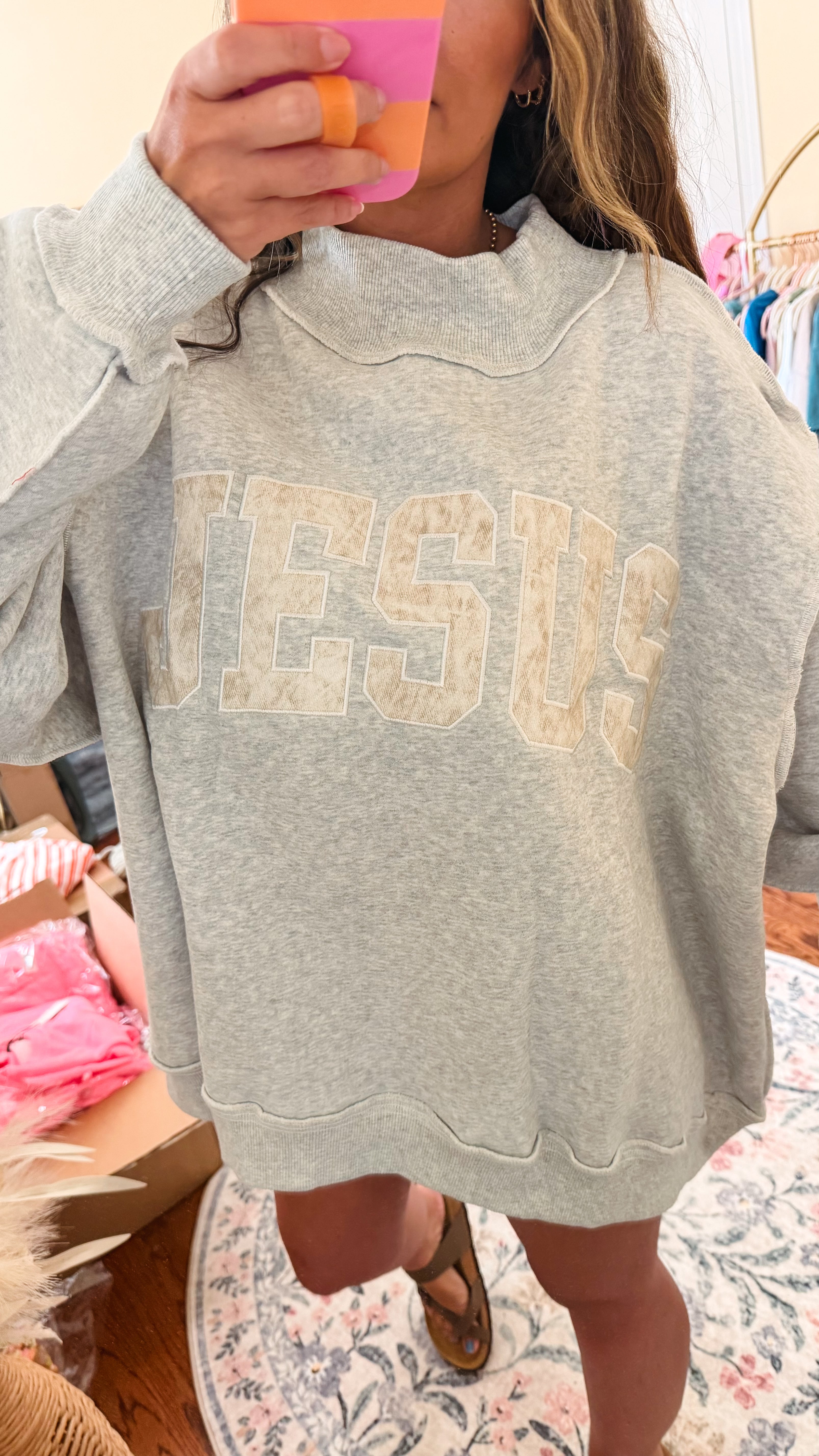 Camo Jesus Mockneck