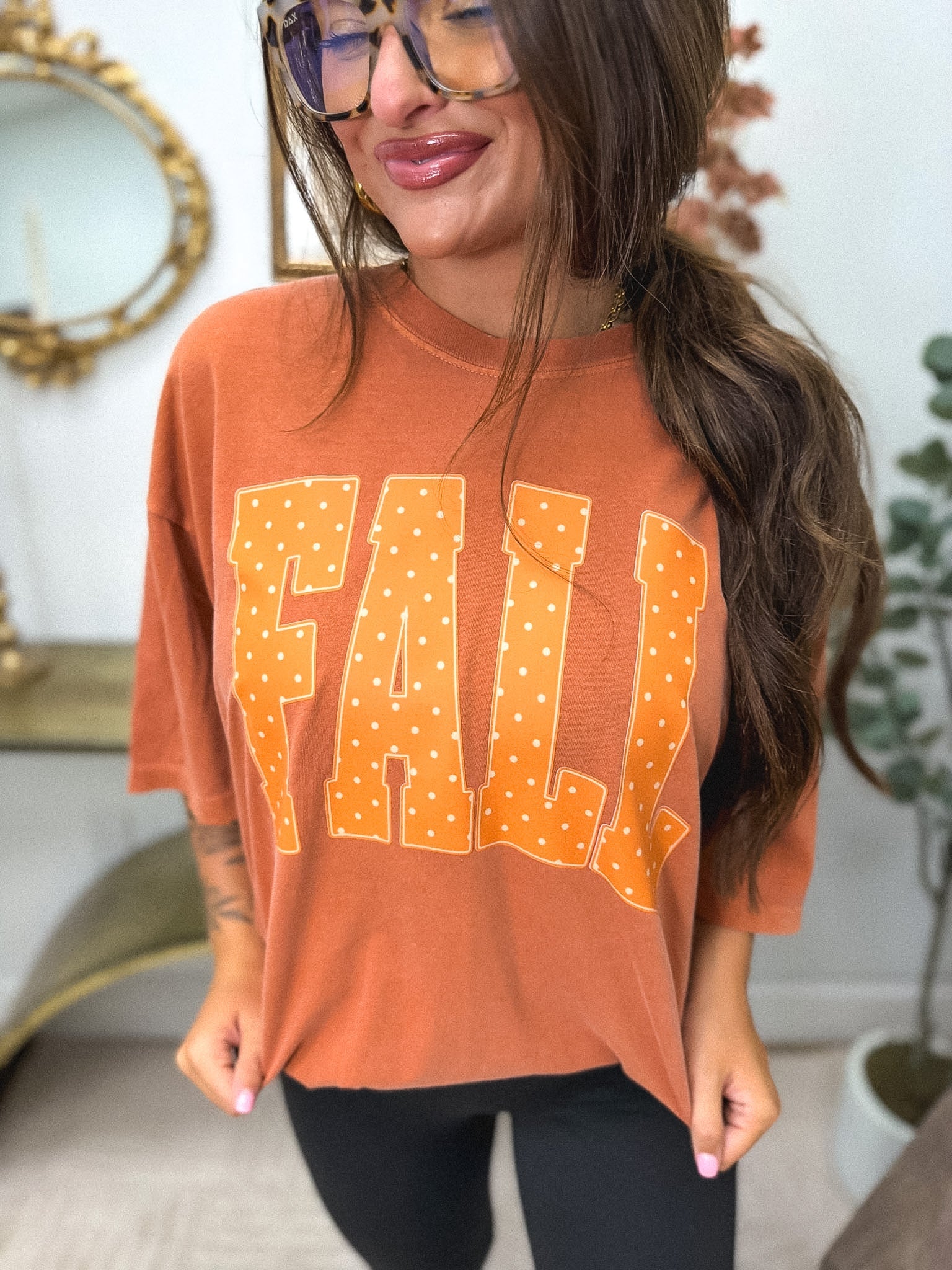 Fall Polka Dot CC Tee