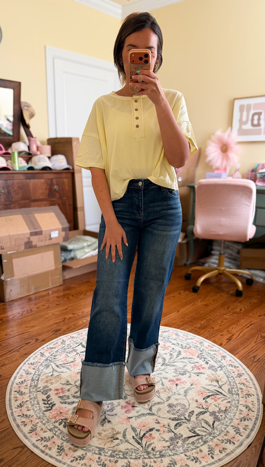 Sunwashed Henley Top