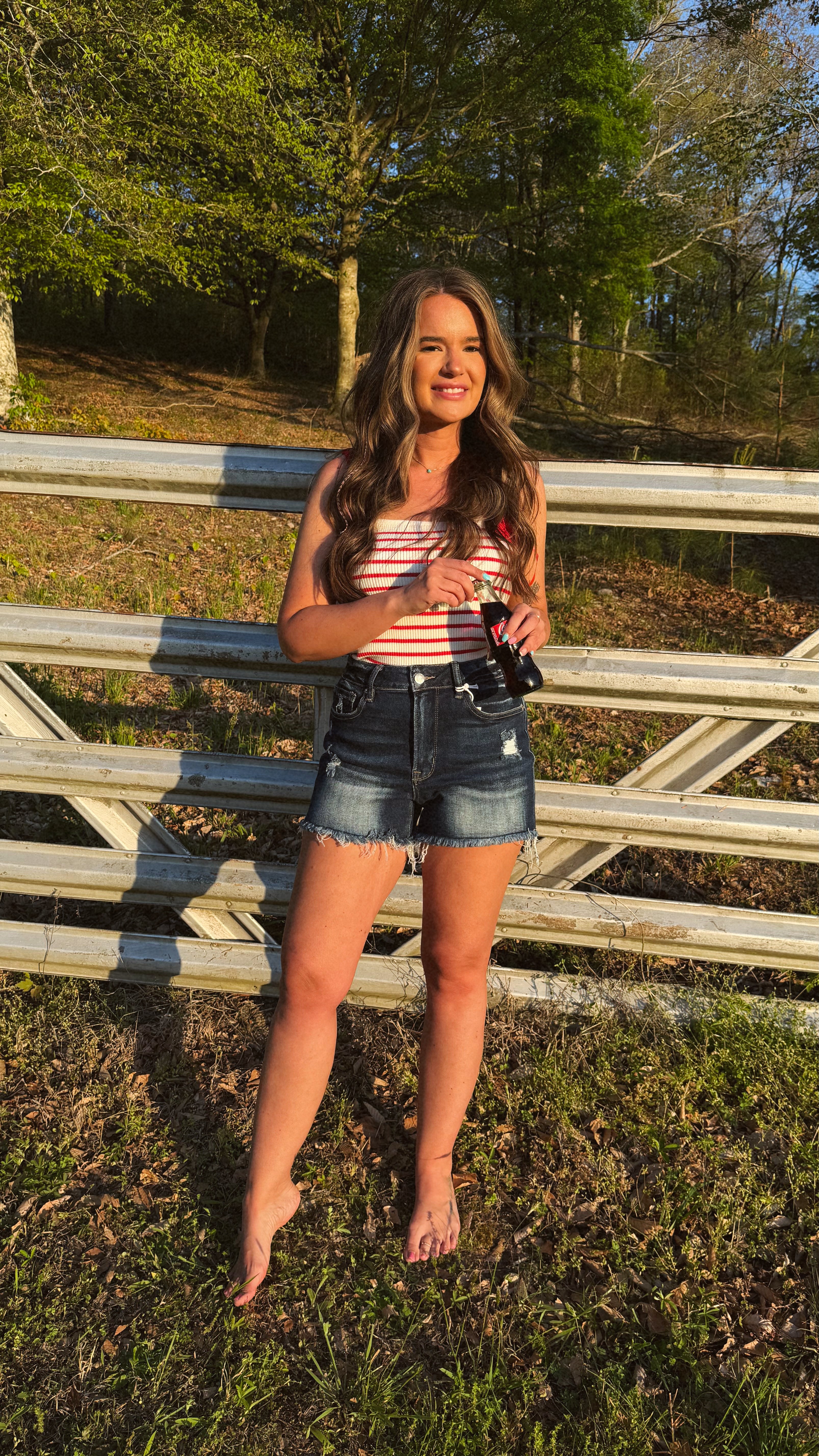 Sweet Freedom Striped Tank