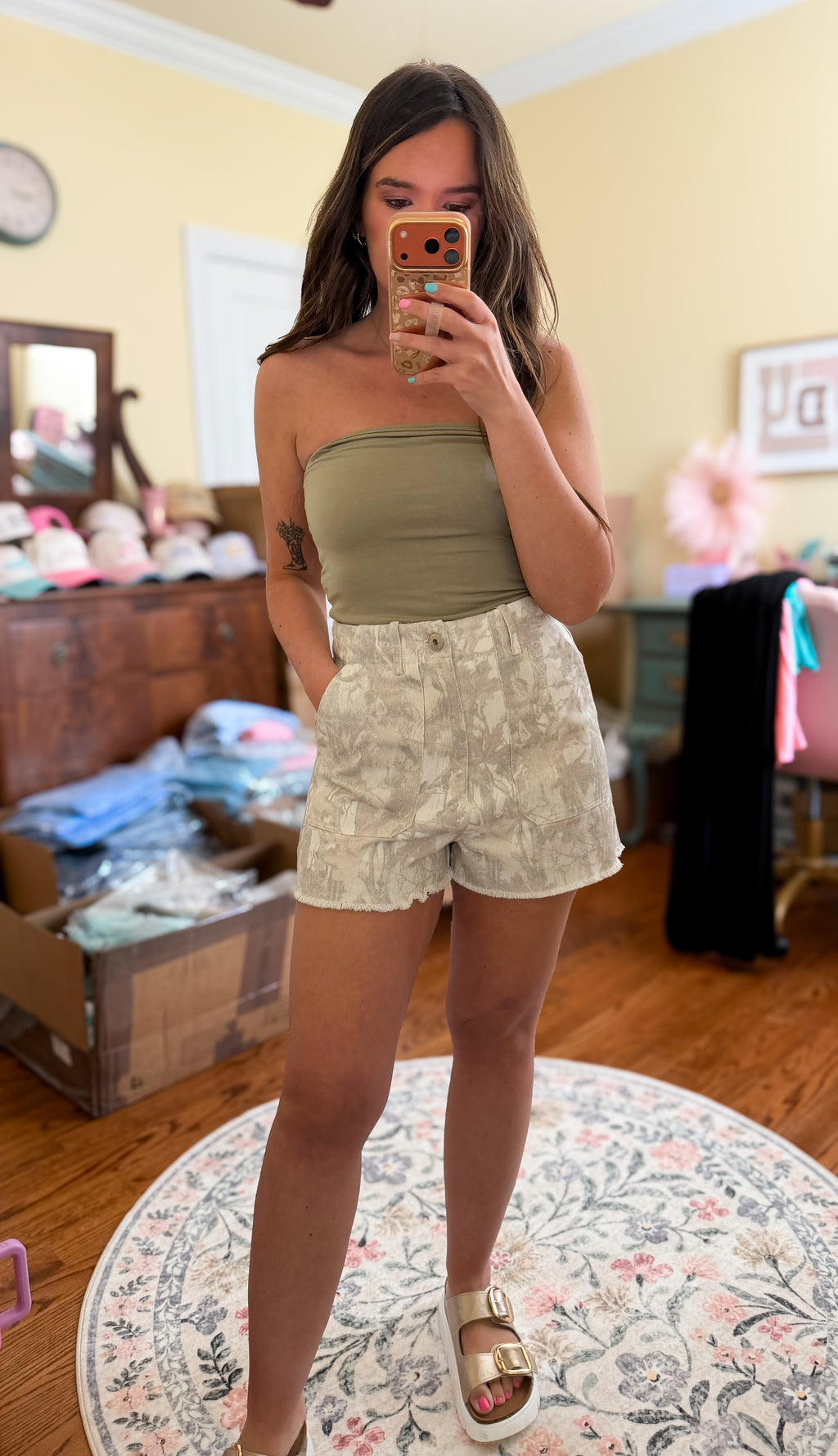 Wild West Essential Bandeau Top - Sage