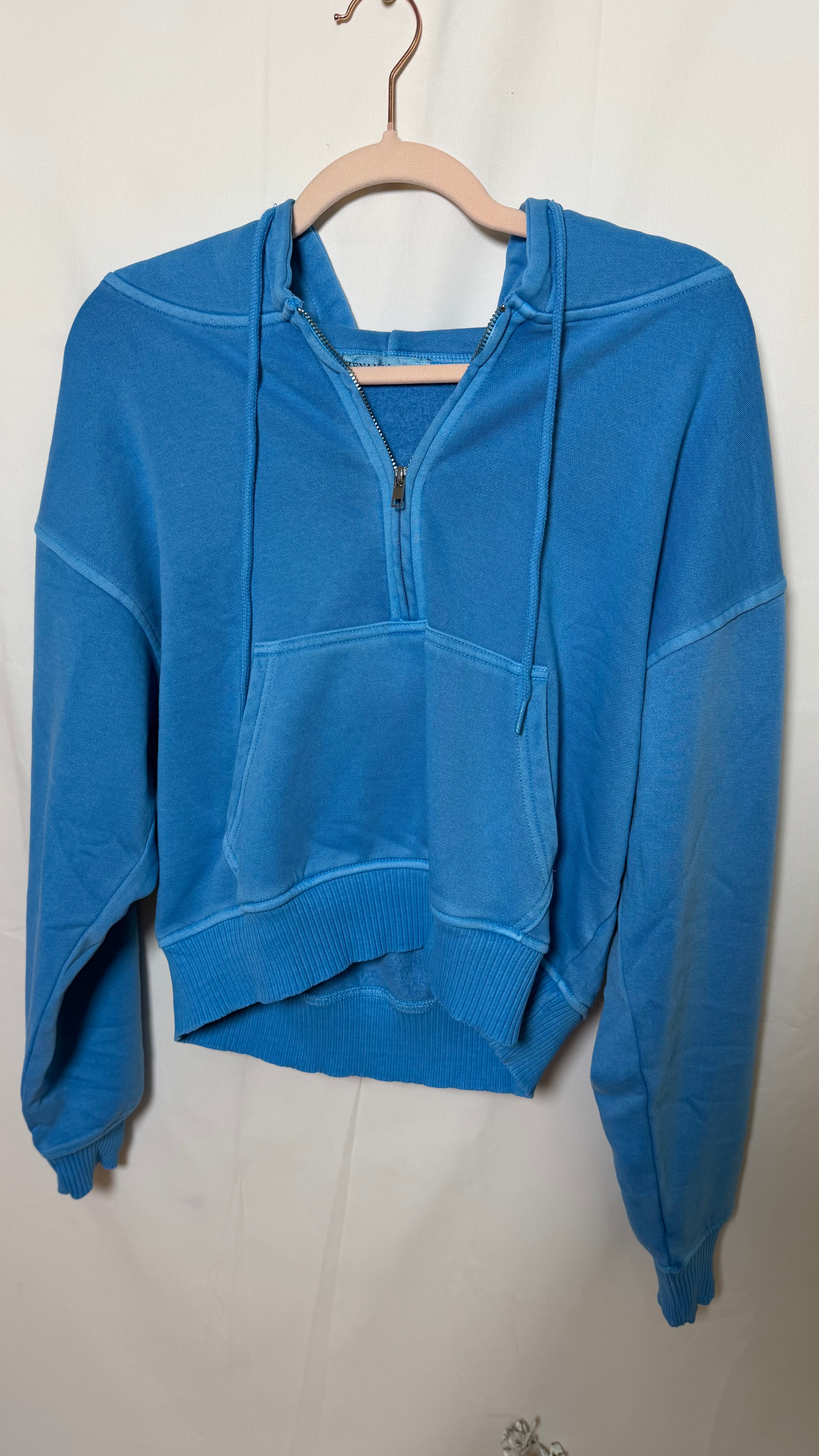 Peachy Keen Half Zip Hooded Pullover