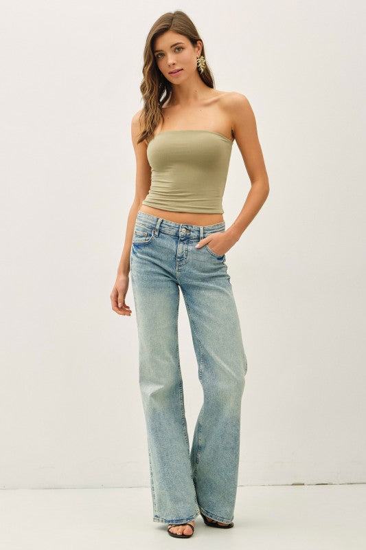 Wild West Essential Bandeau Top - Sage