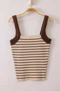 Saddle Stripe Crochet Tank