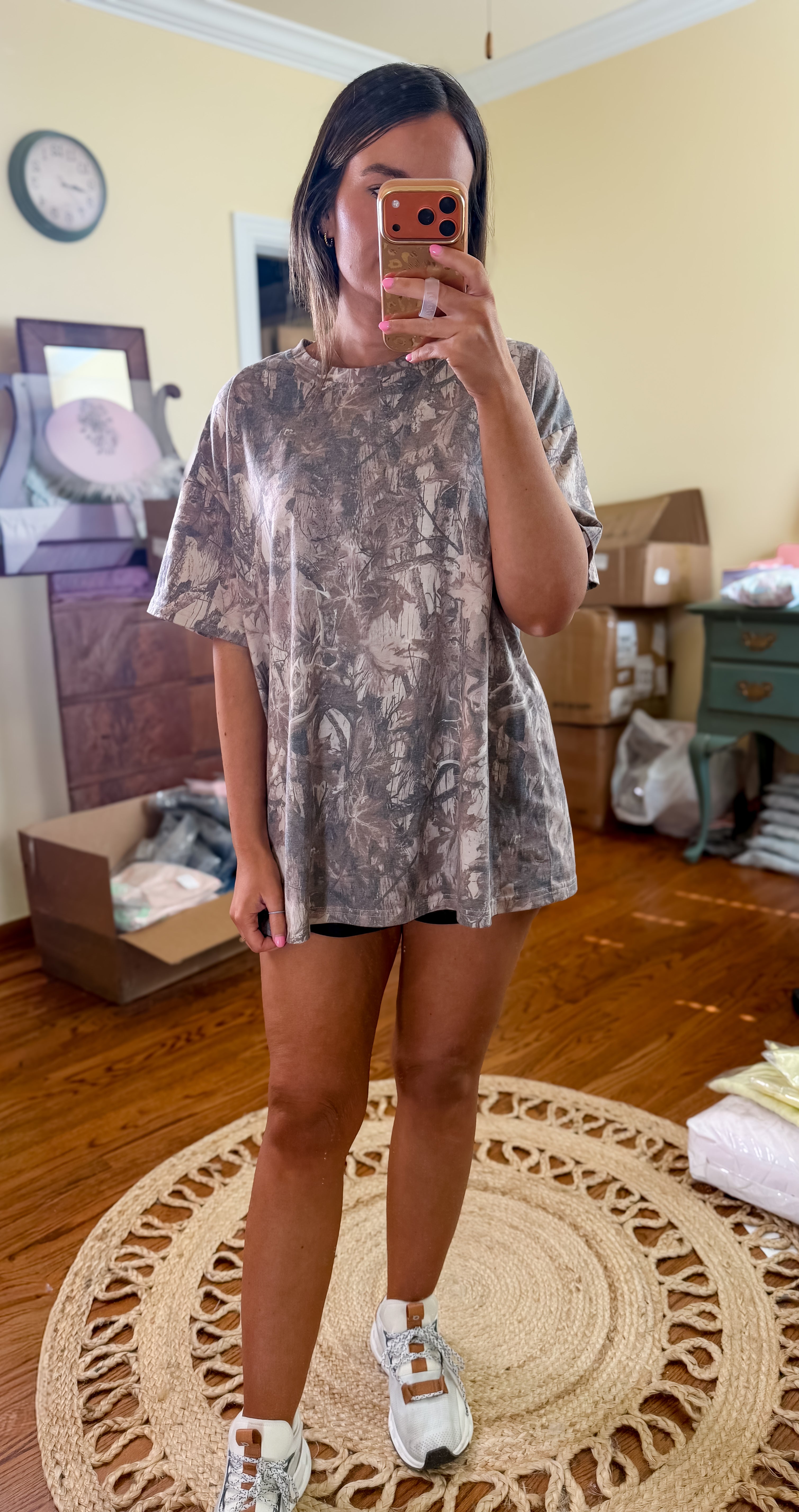 Birdie Oversized Dark Camo Tee
