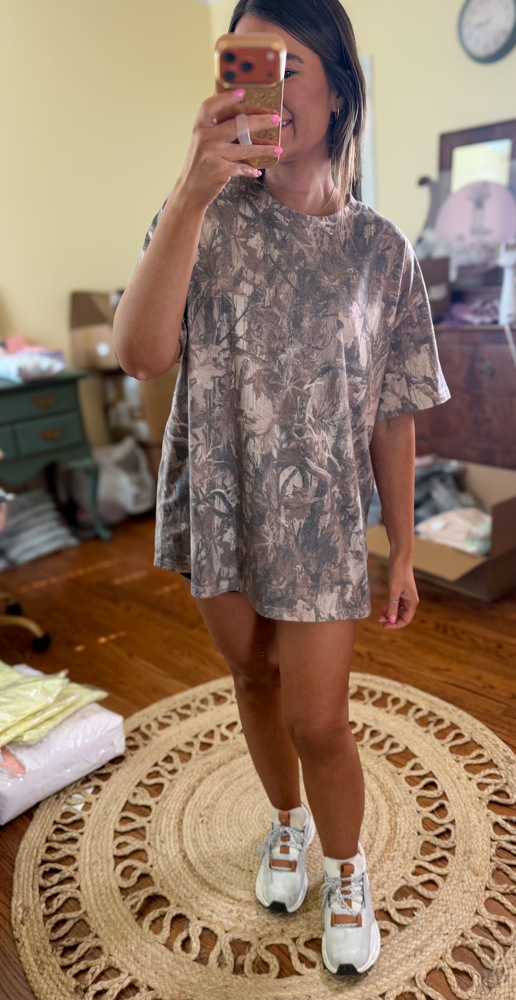 Birdie Oversized Dark Camo Tee