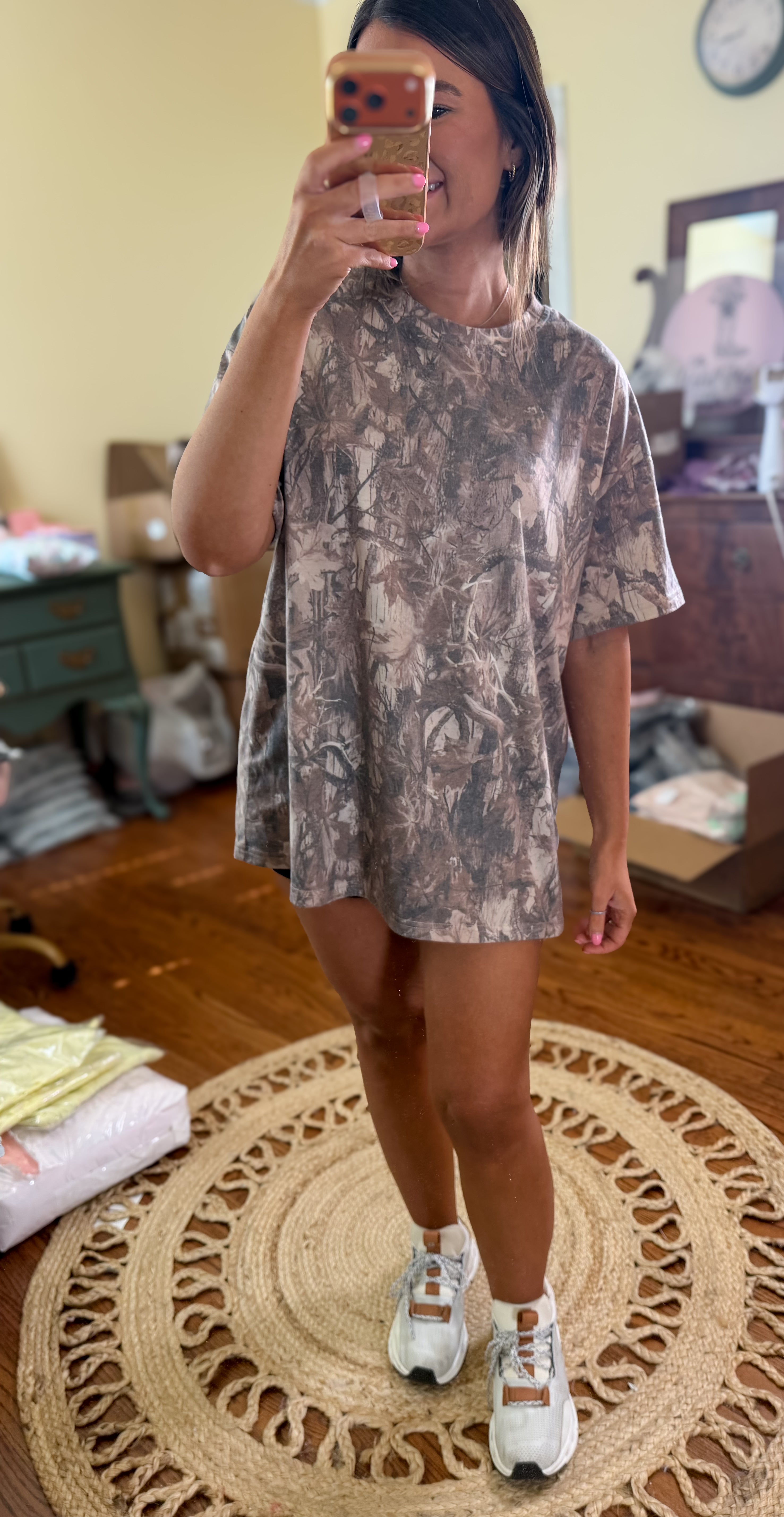 Birdie Oversized Dark Camo Tee
