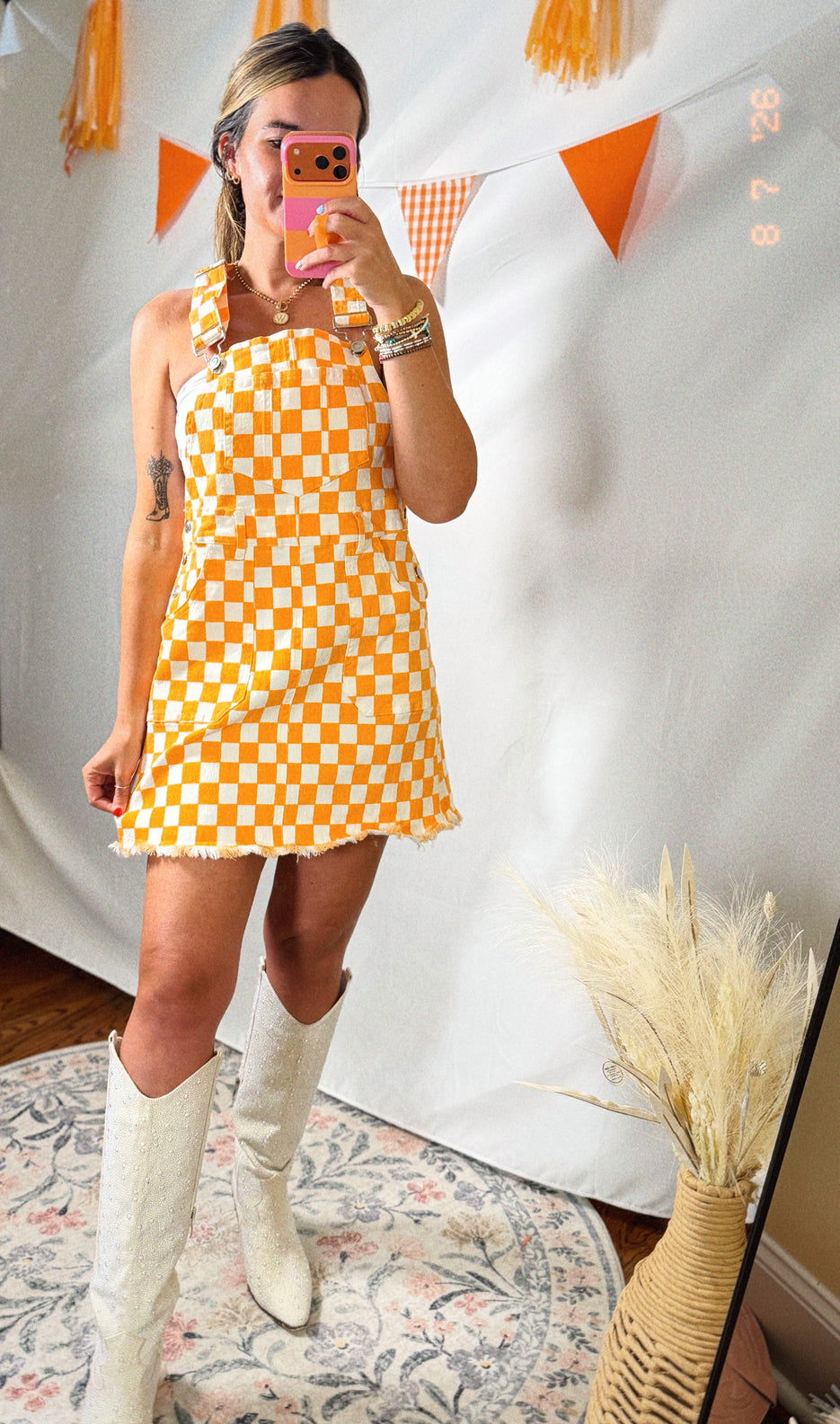 Checkerboard Neyland Overall Dress