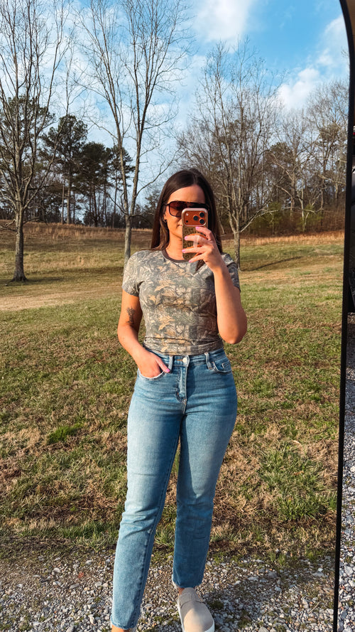 Backwoods Camo Baby Tee