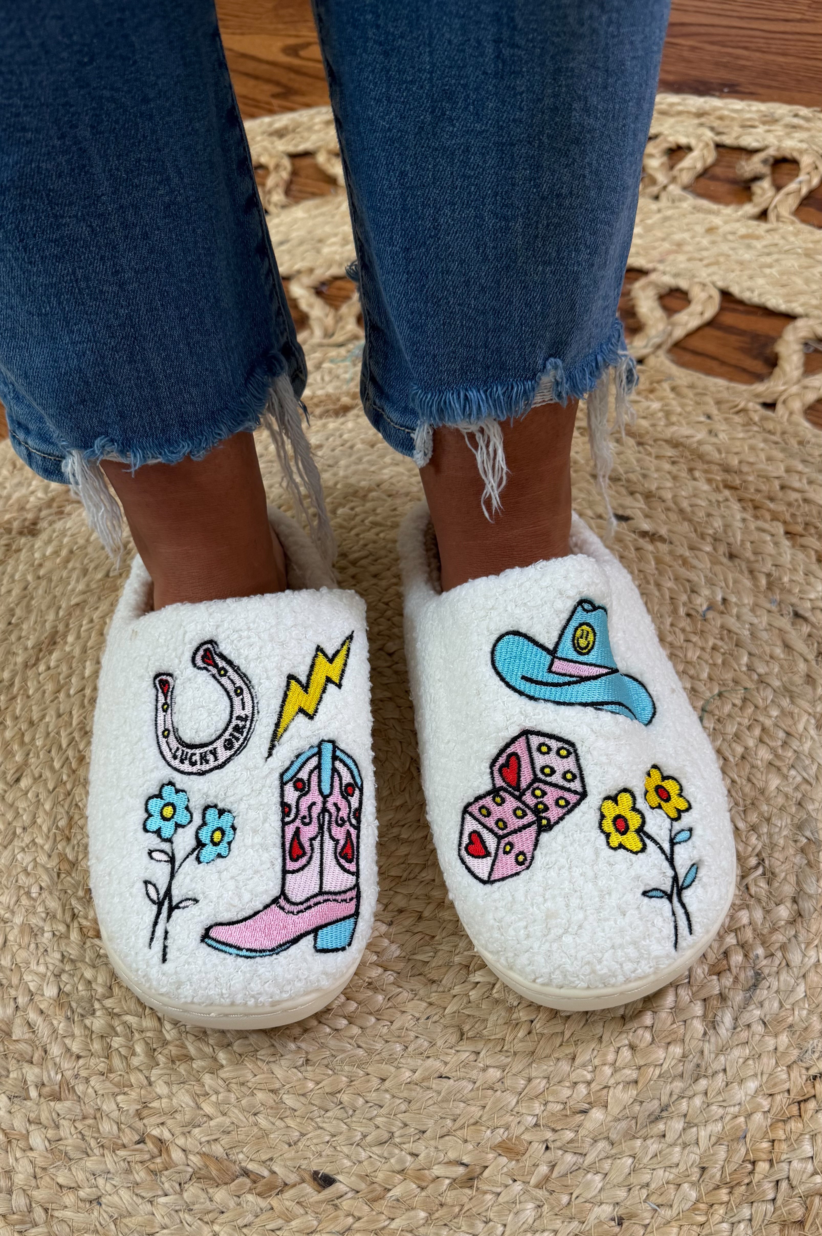 Lucky Cowgirl Slippers