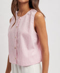 Blush Gingham Tank