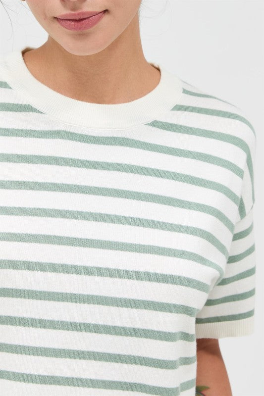 Sweet Sage Striped Top