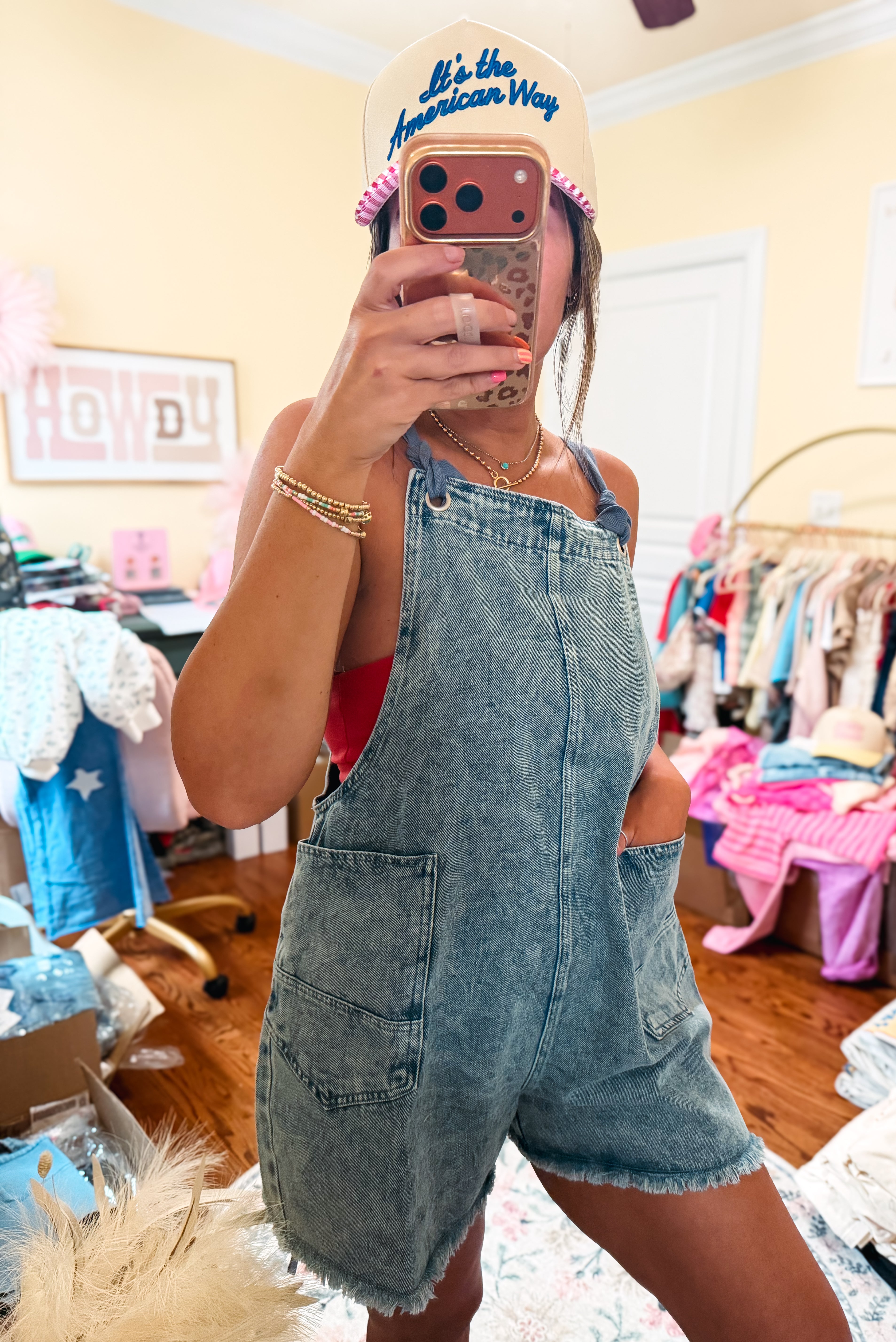 Denim Darling Overall Romper