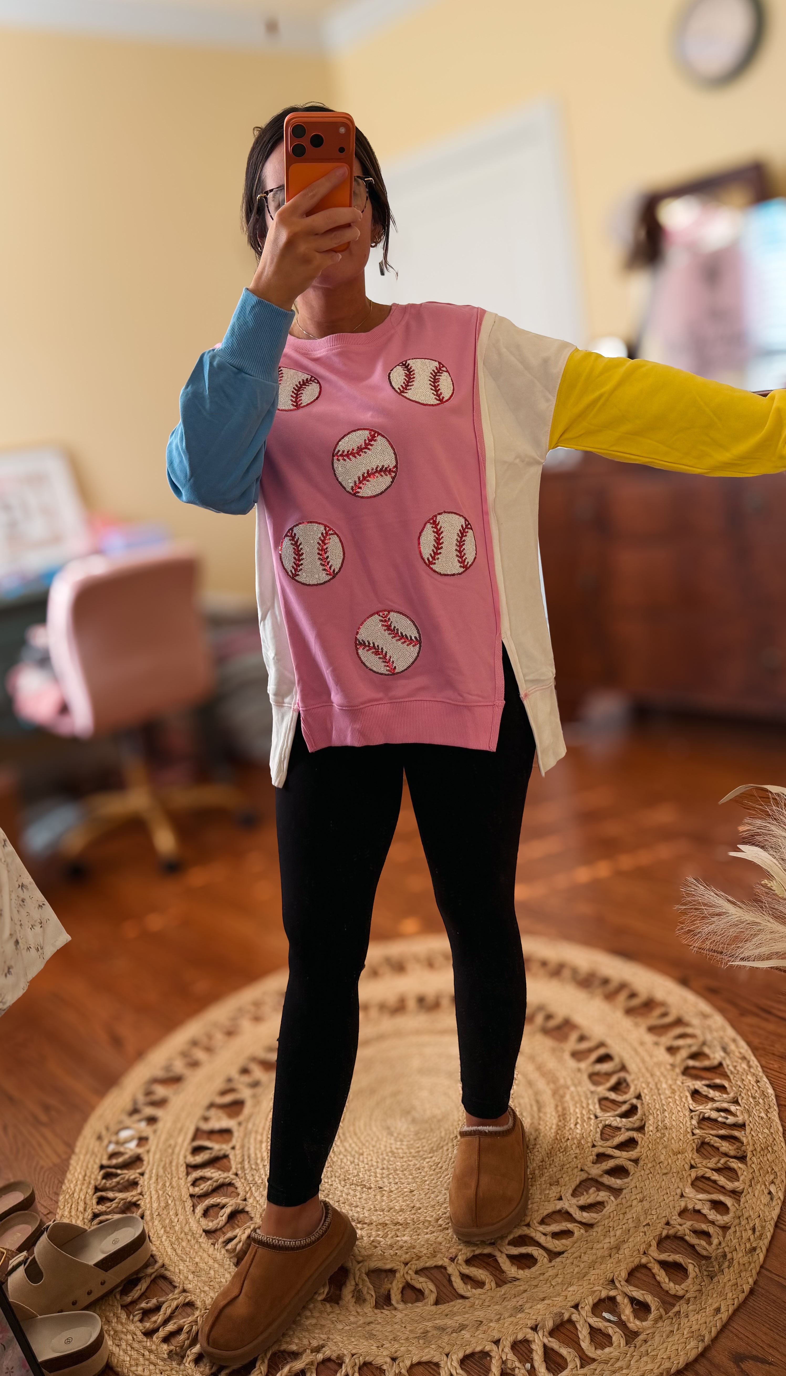 Ballpark Babe Colorblock Pullover