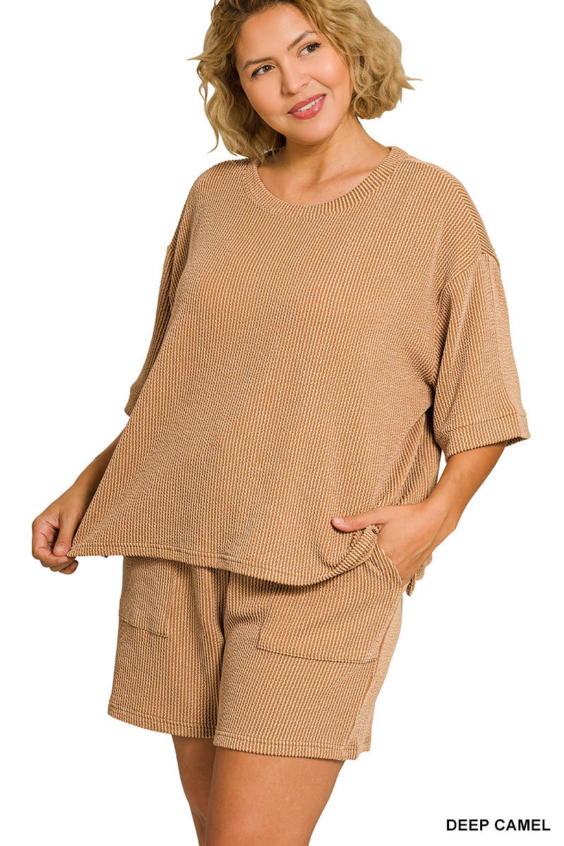 Sweet & Simple Plus Size Ribbed Set