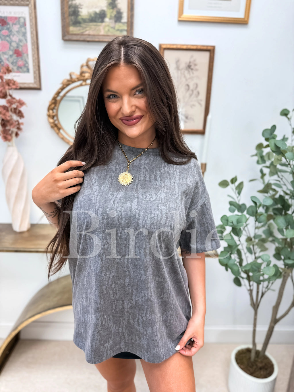 Birdie Blackout Birch Camo Oversized Tee