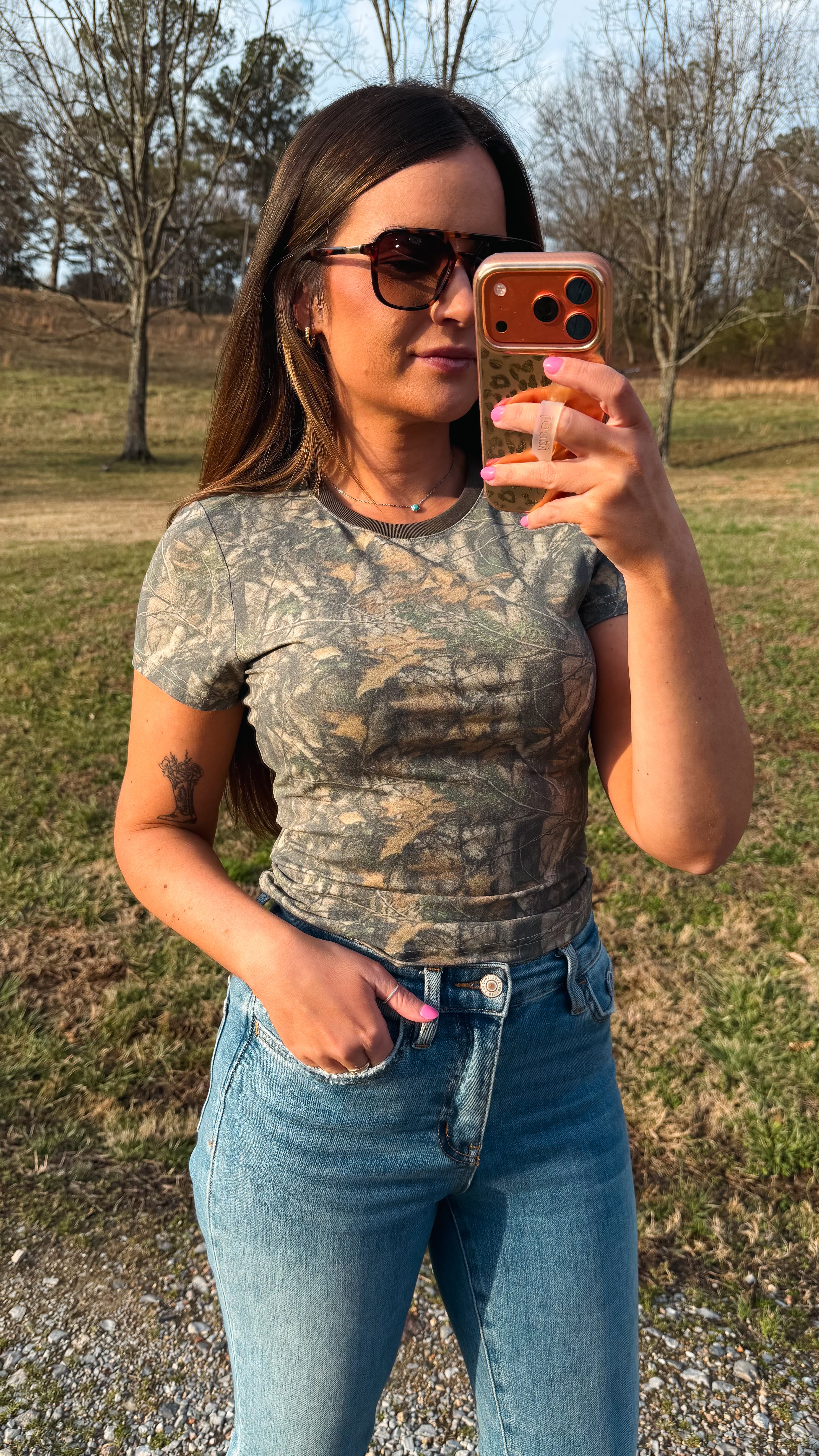 Backwoods Camo Baby Tee